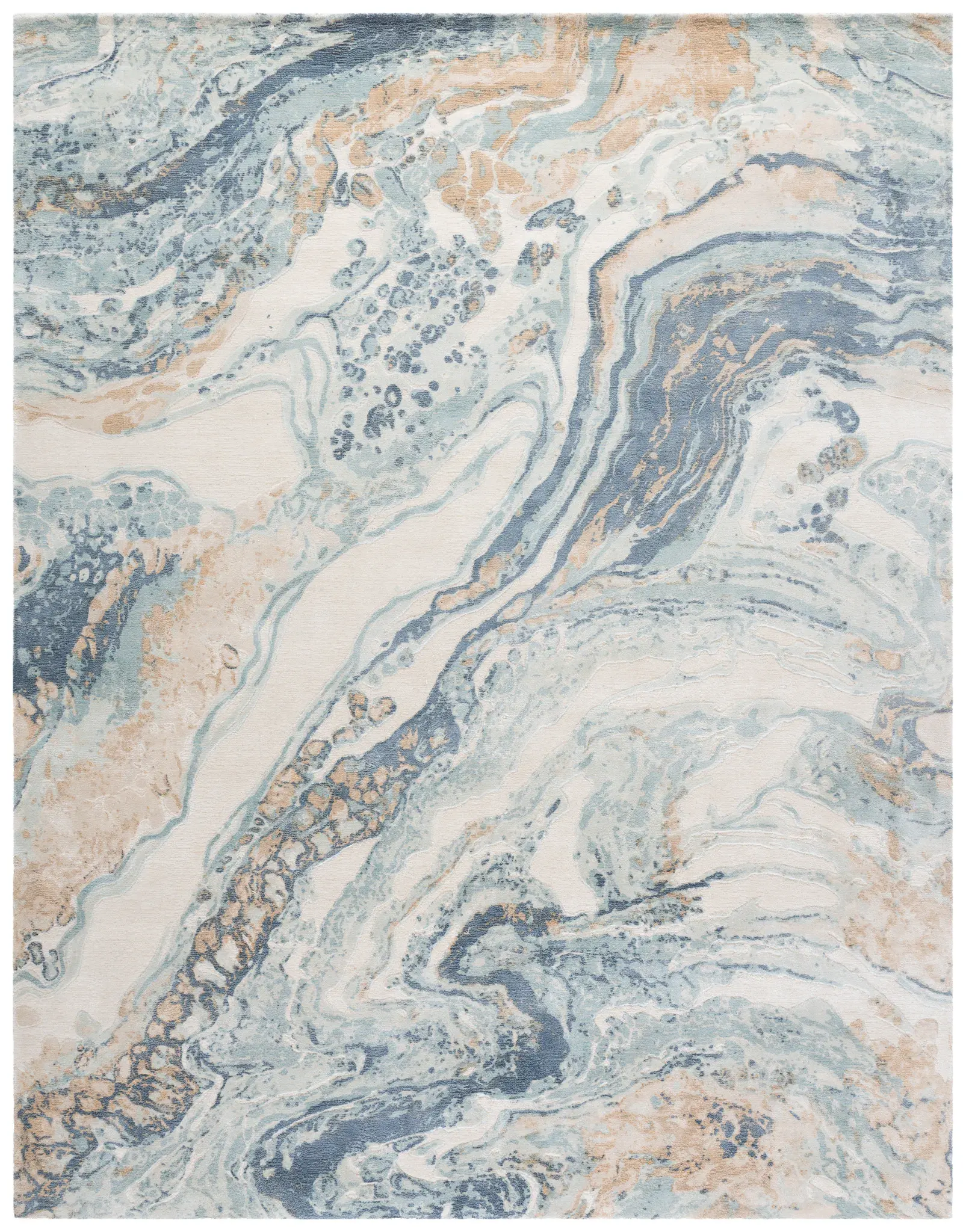 Mirage Swirl Marbled Hand-Knotted Rug