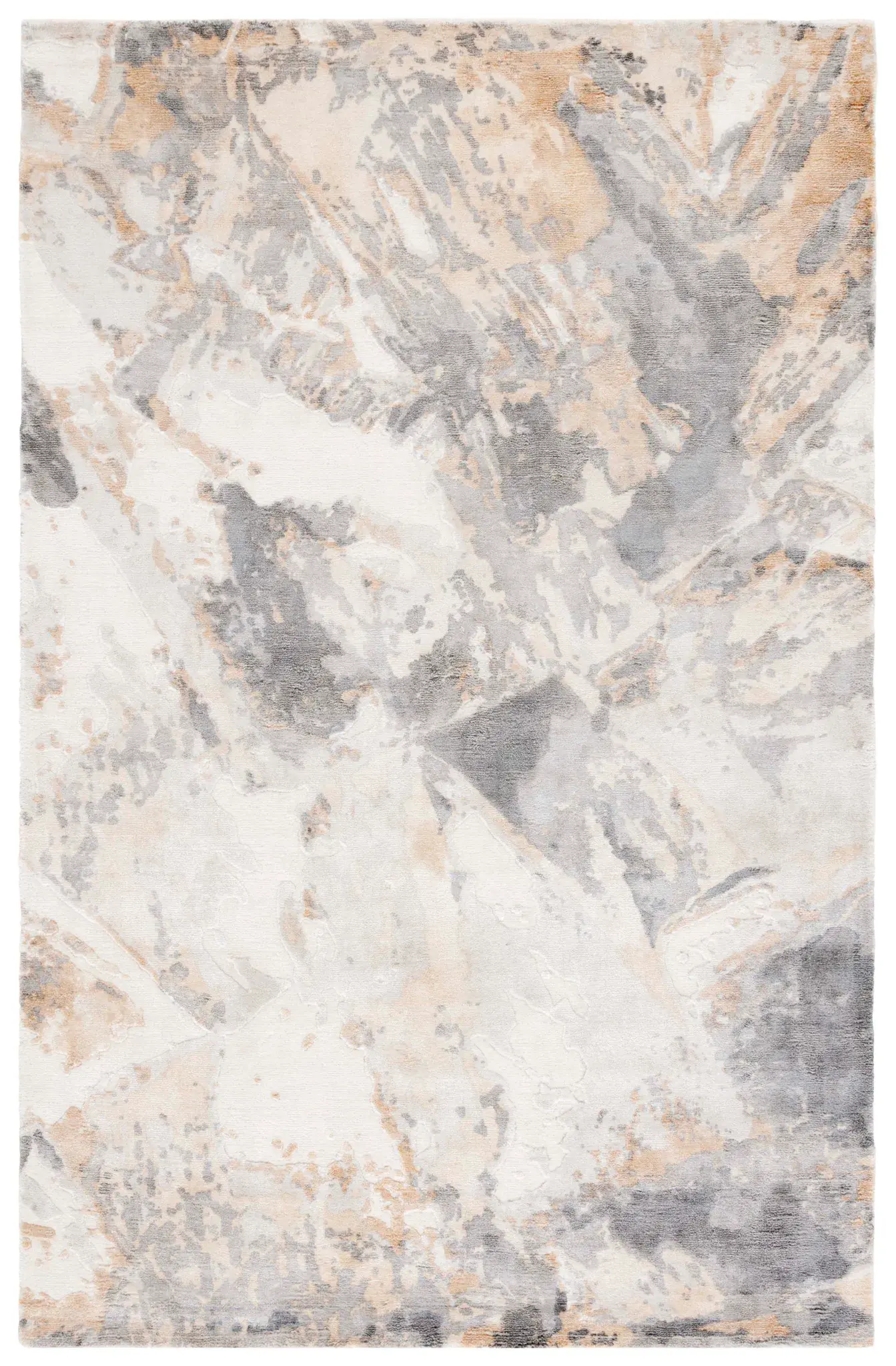Mirage Abstract Faceted Hand-Knotted Rug