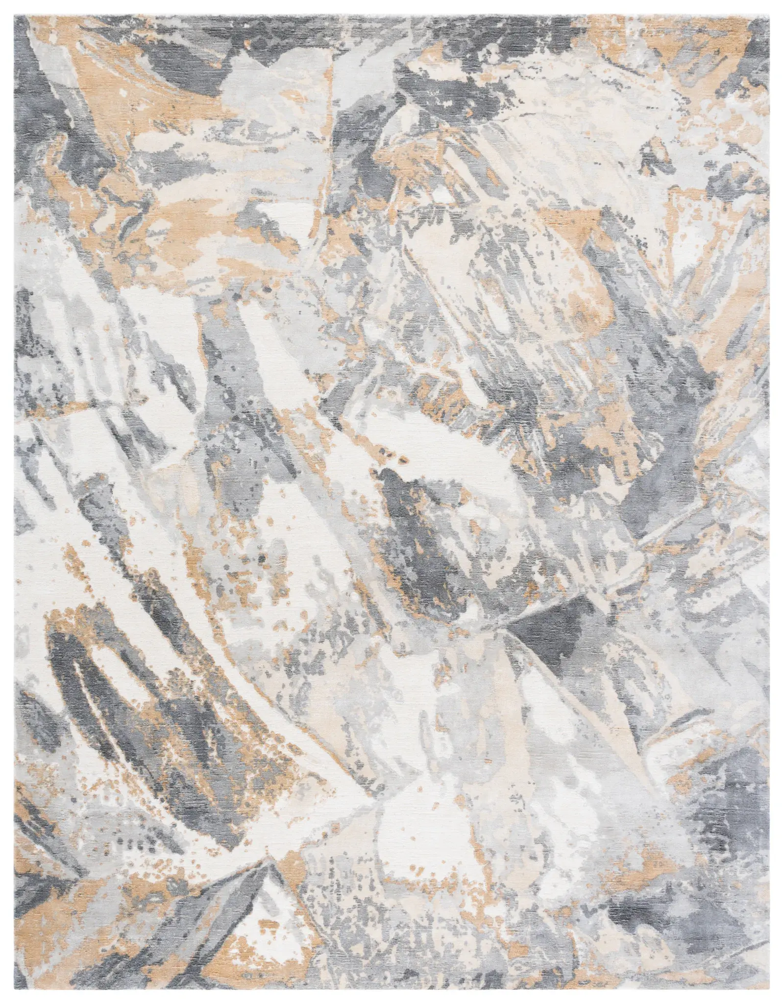 Mirage Abstract Faceted Hand-Knotted Rug