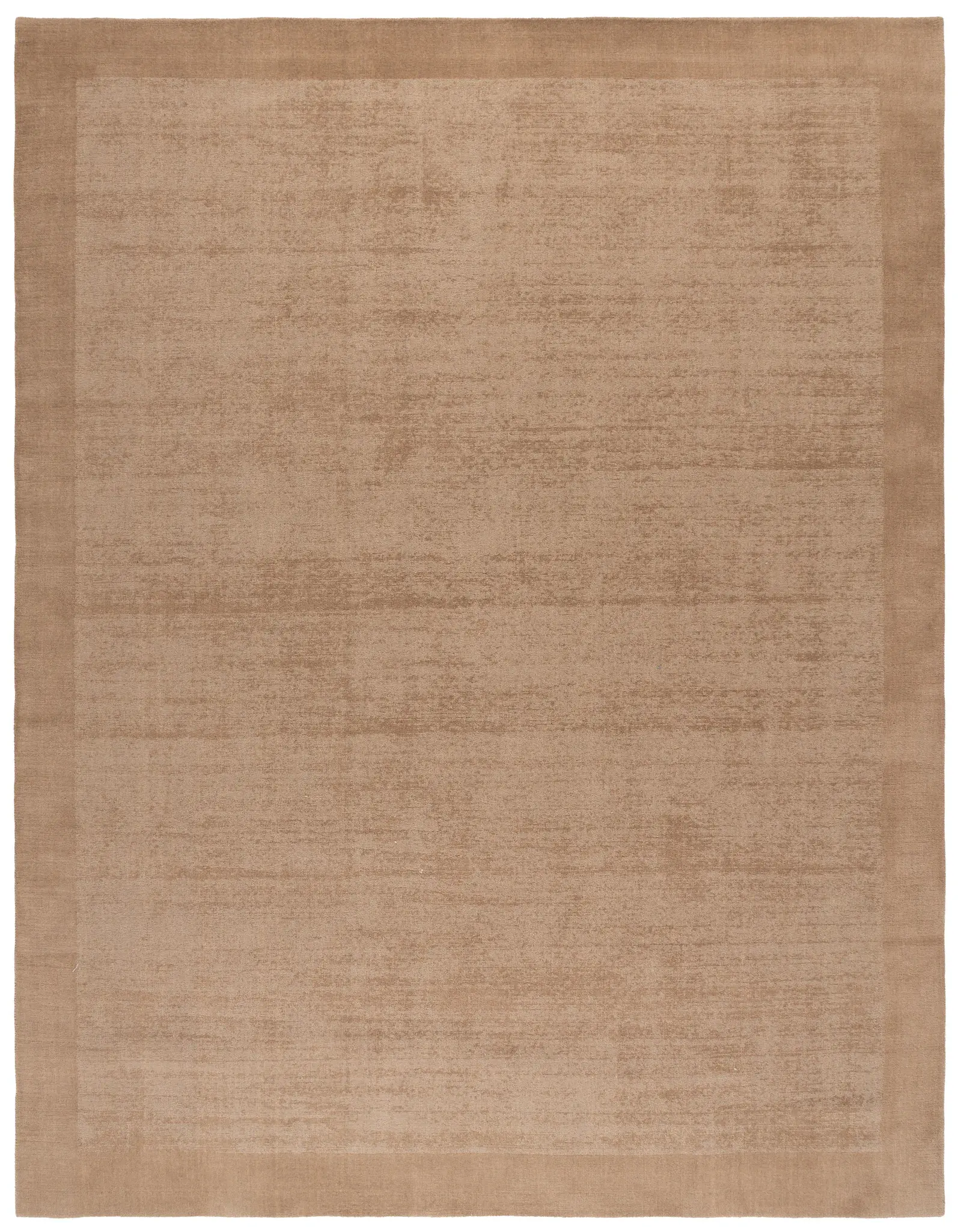 Mirage Bordered Solid Hand-Loomed Wool Rug