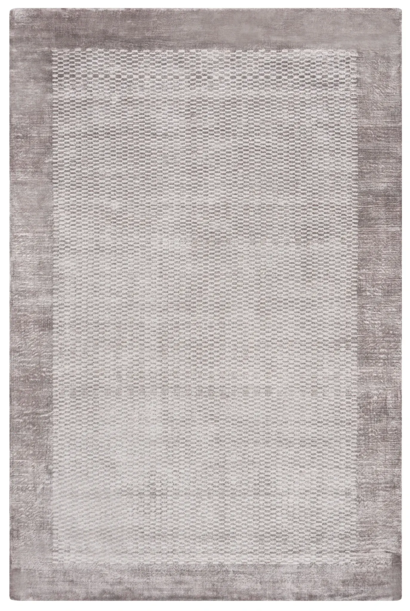 Mirage Textured Border Hand-Loomed Viscose Rug