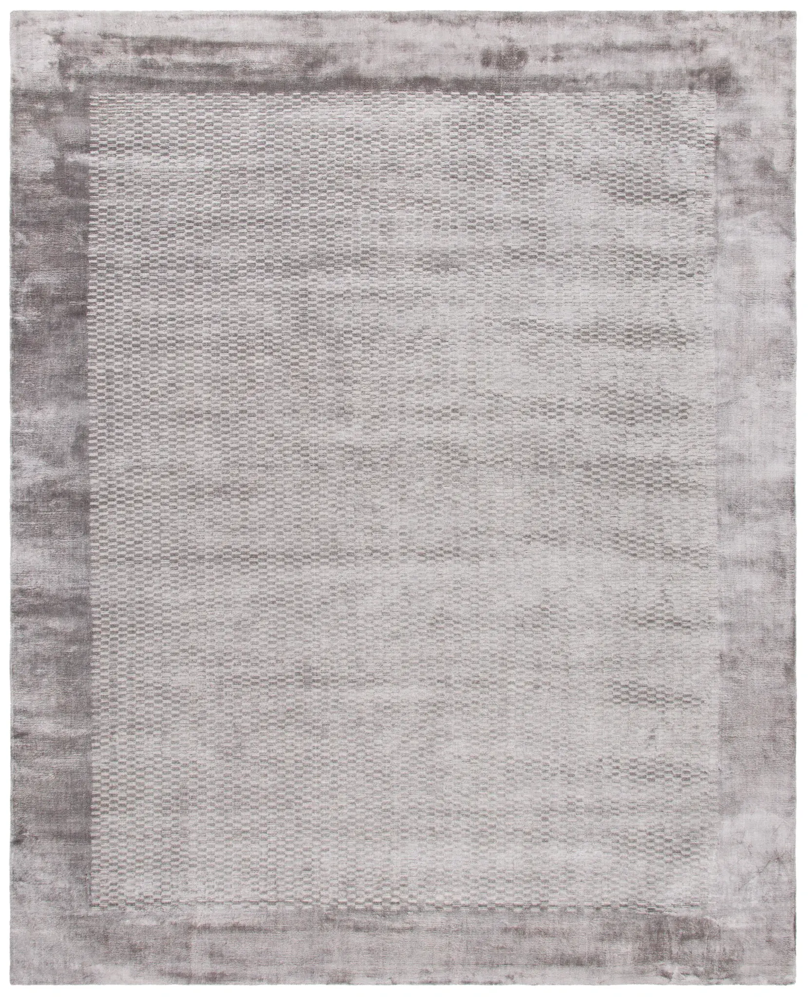 Mirage Textured Border Hand-Loomed Viscose Rug