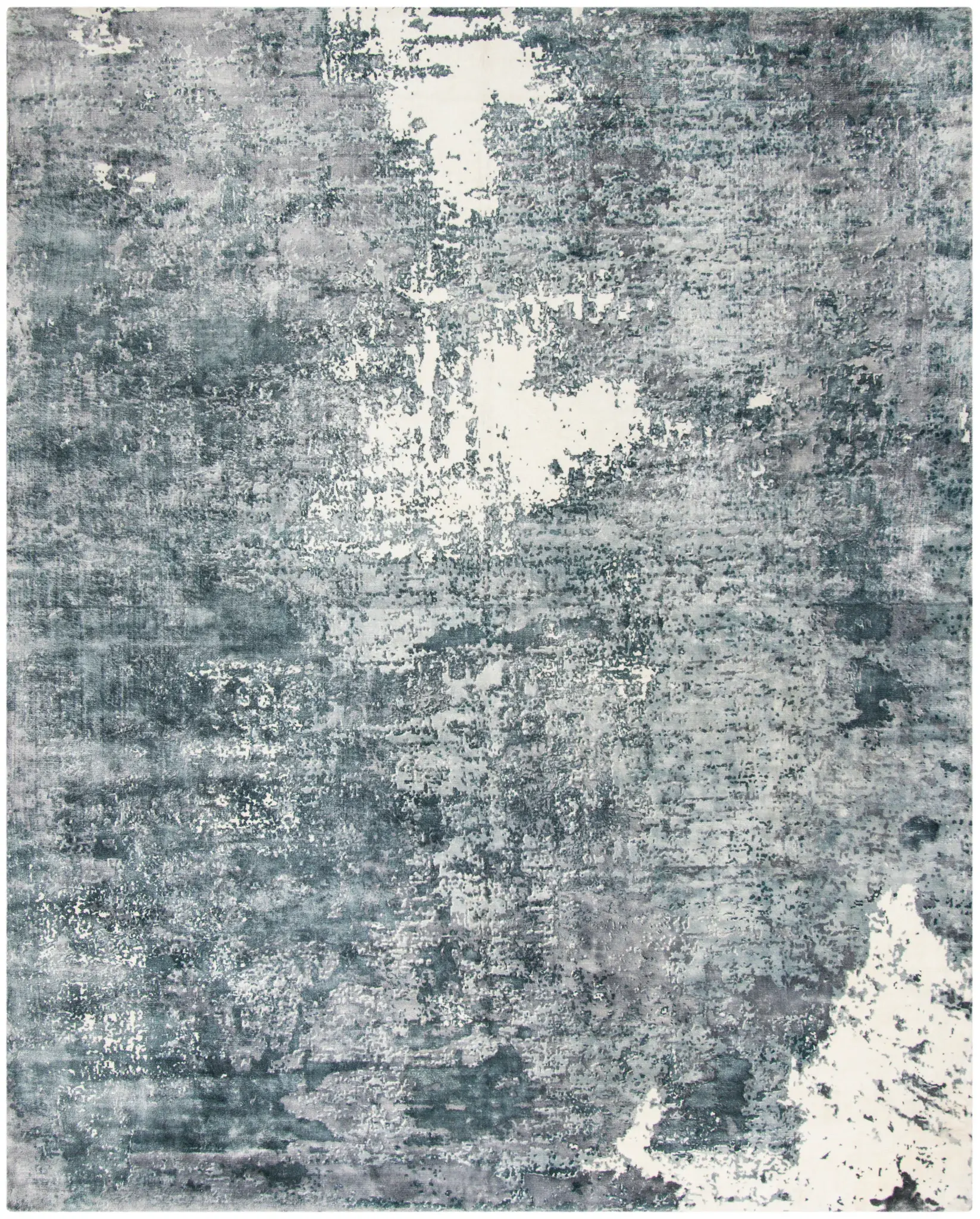 Mirage Distressed Abstract Hand-Loomed Viscose Rug