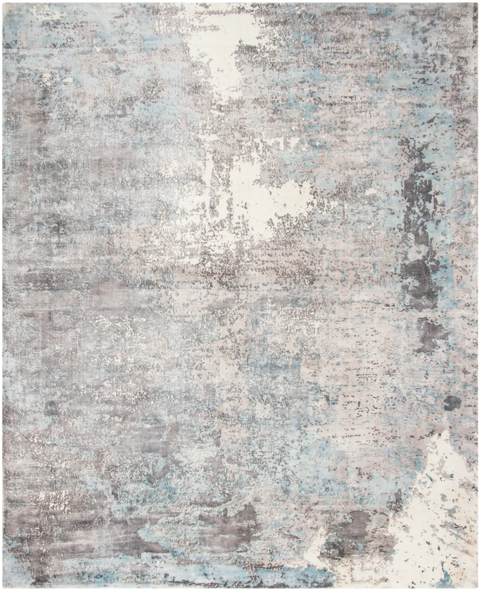 Mirage Distressed Abstract Hand-Loomed Viscose Rug