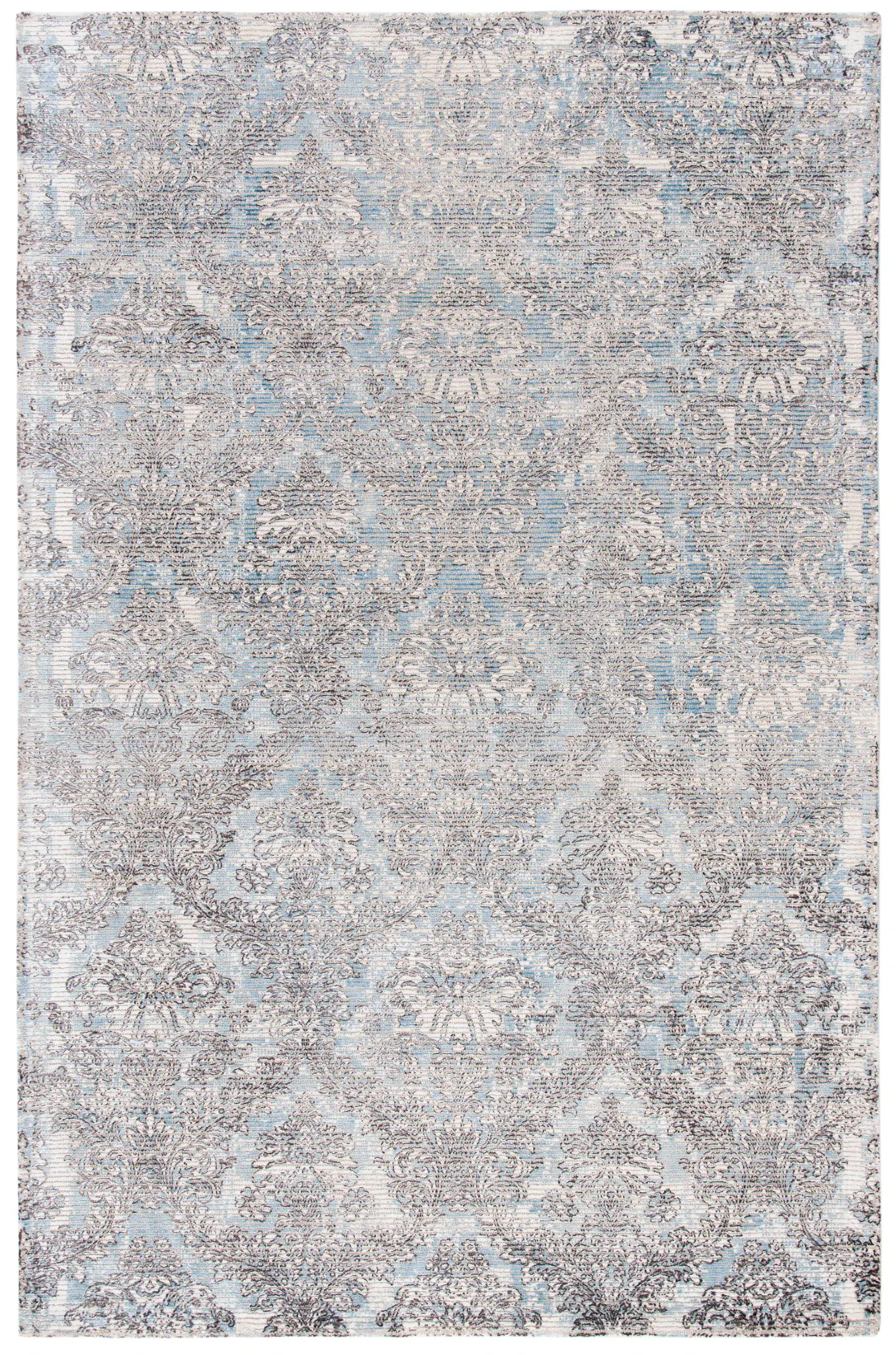 Mirage Faded Damask Hand-Woven Rug