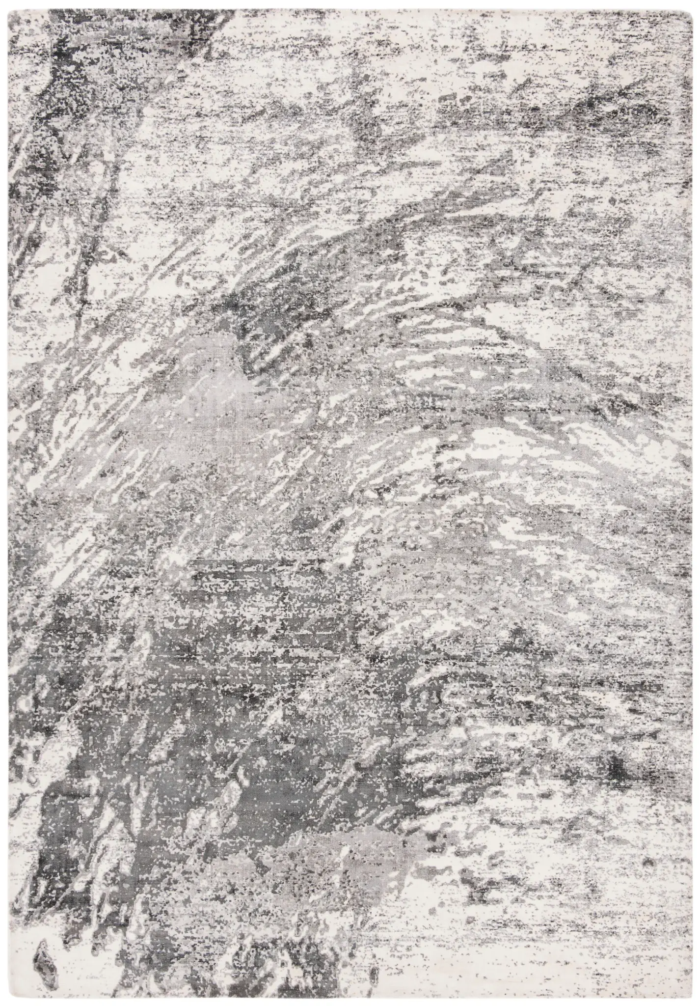 Mirage Abstract Waves Hand-Loomed Viscose Rug
