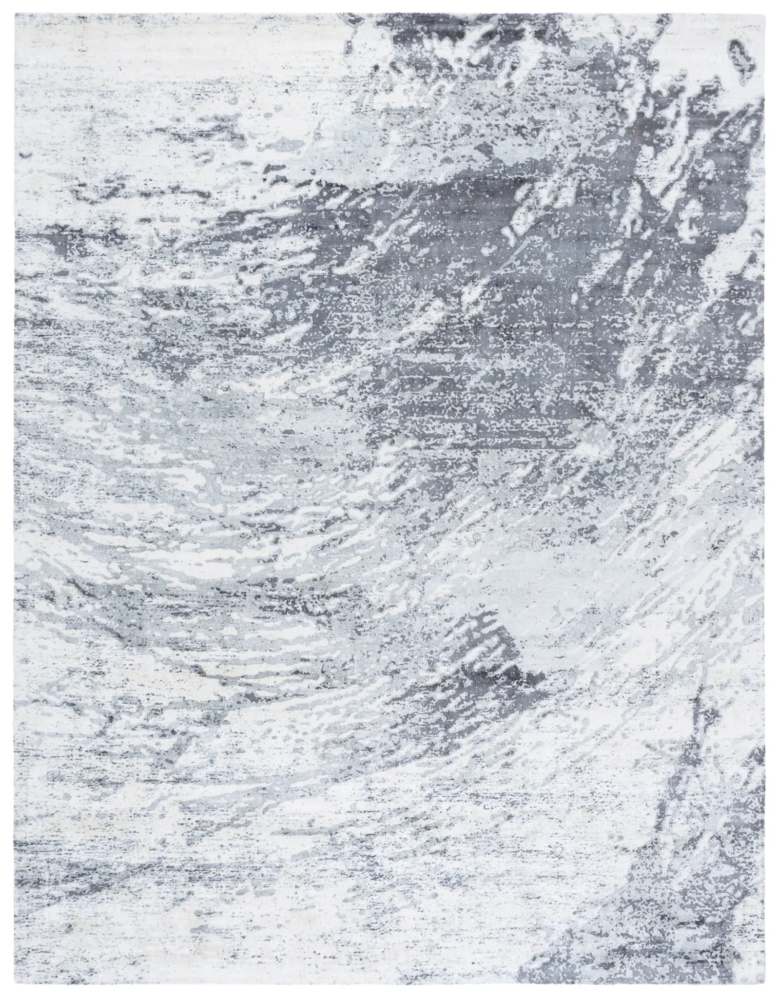Mirage Abstract Waves Hand-Loomed Viscose Rug
