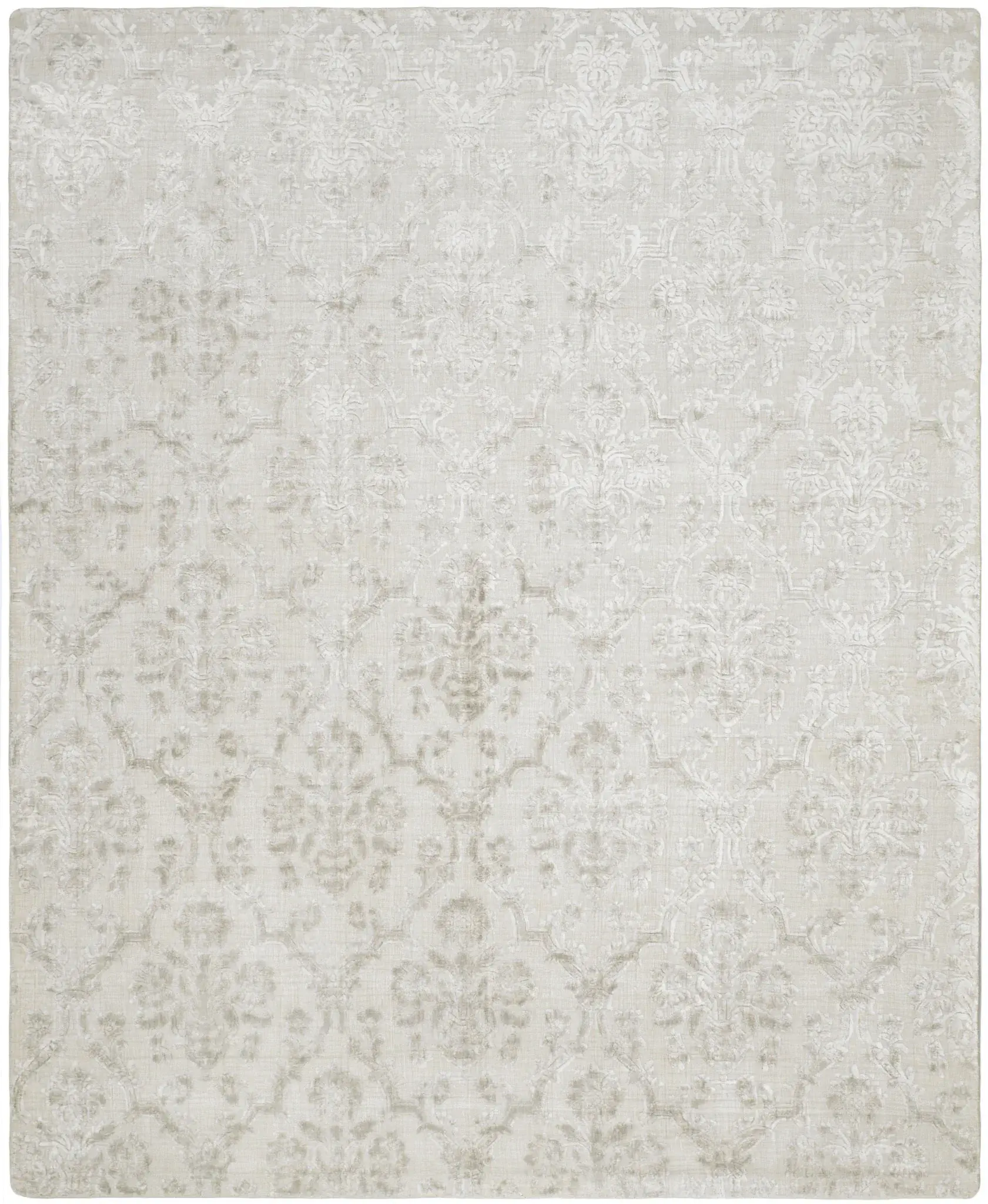 Mirage Damask Hand-Loomed Viscose Rug