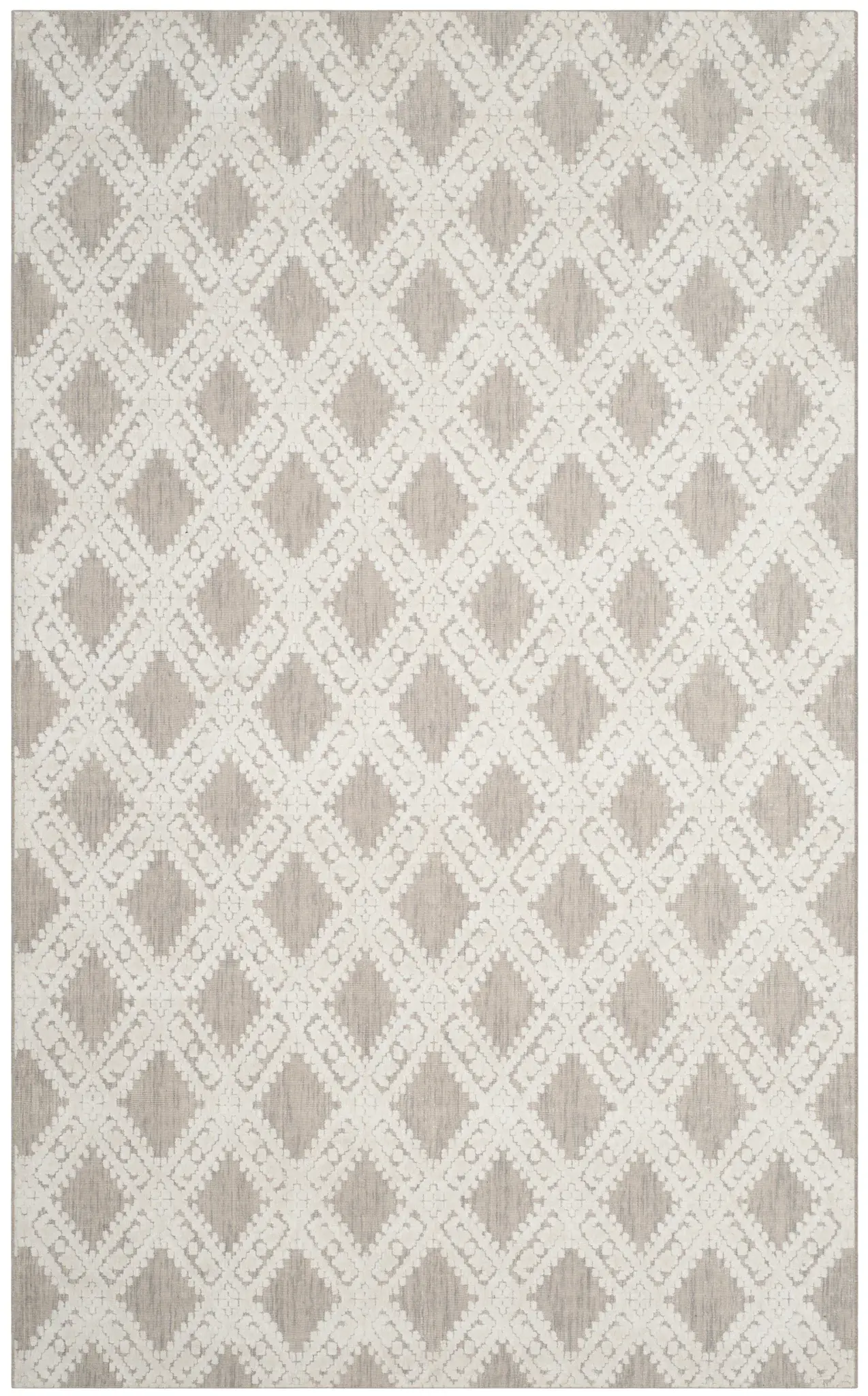 Mirage Diamond Trellis Hand-Loomed Viscose Rug