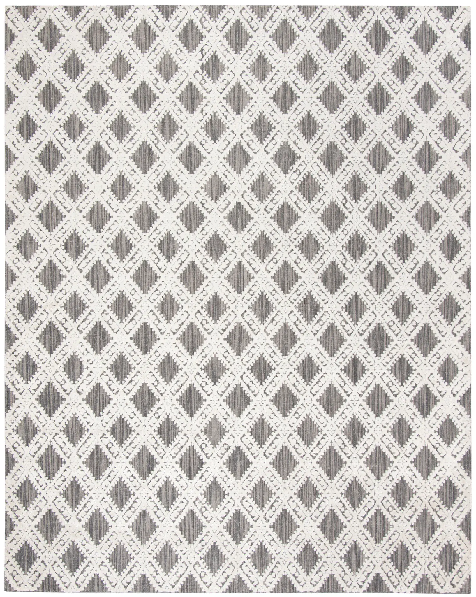Mirage Diamond Trellis Hand-Loomed Viscose Rug