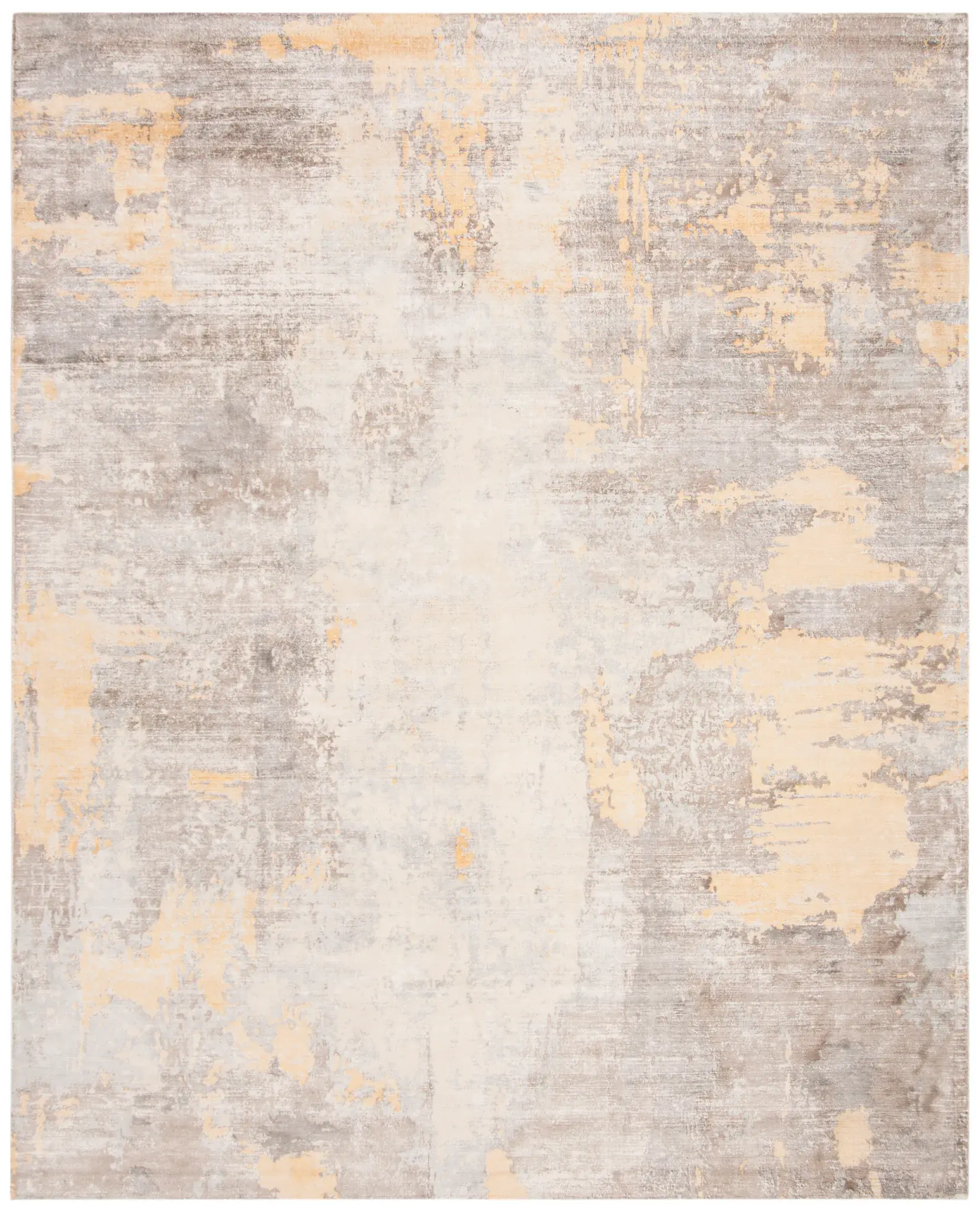 Mirage Abstract Brushstroke Hand-Loomed Viscose Rug