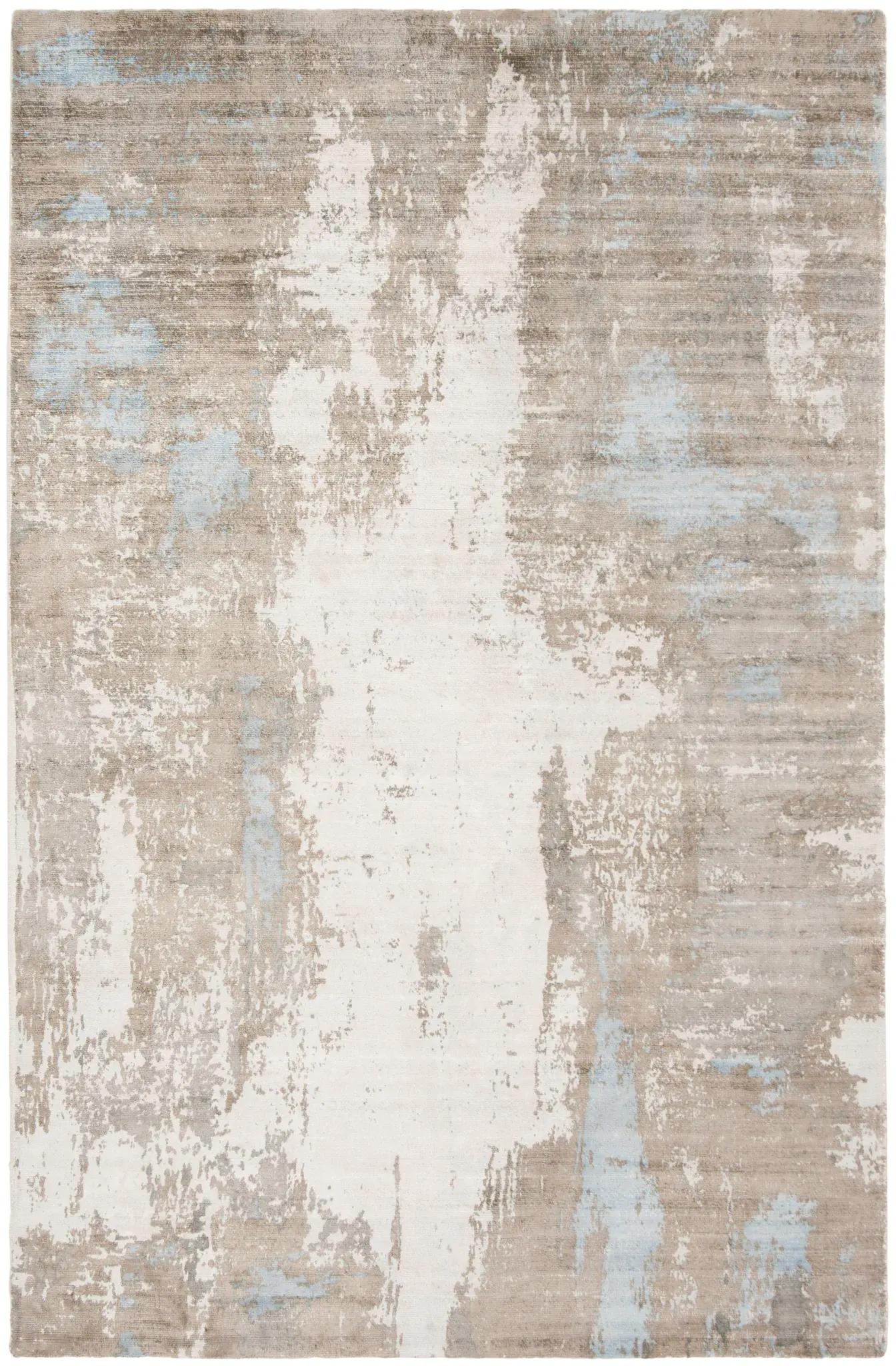 Mirage Abstract Brushstroke Hand-Loomed Viscose Rug