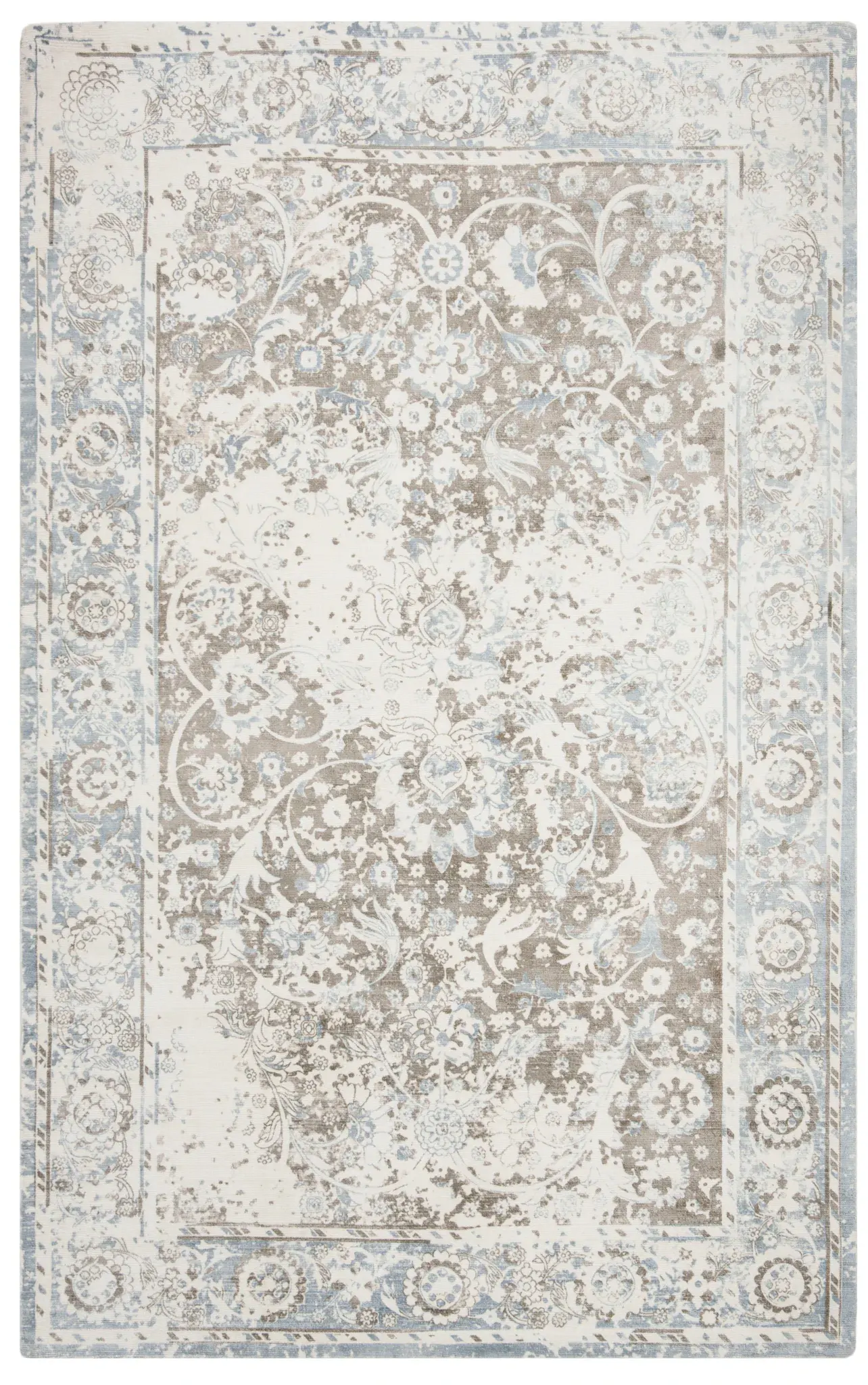 Mirage Faded Medallion Hand-Loomed Viscose Rug