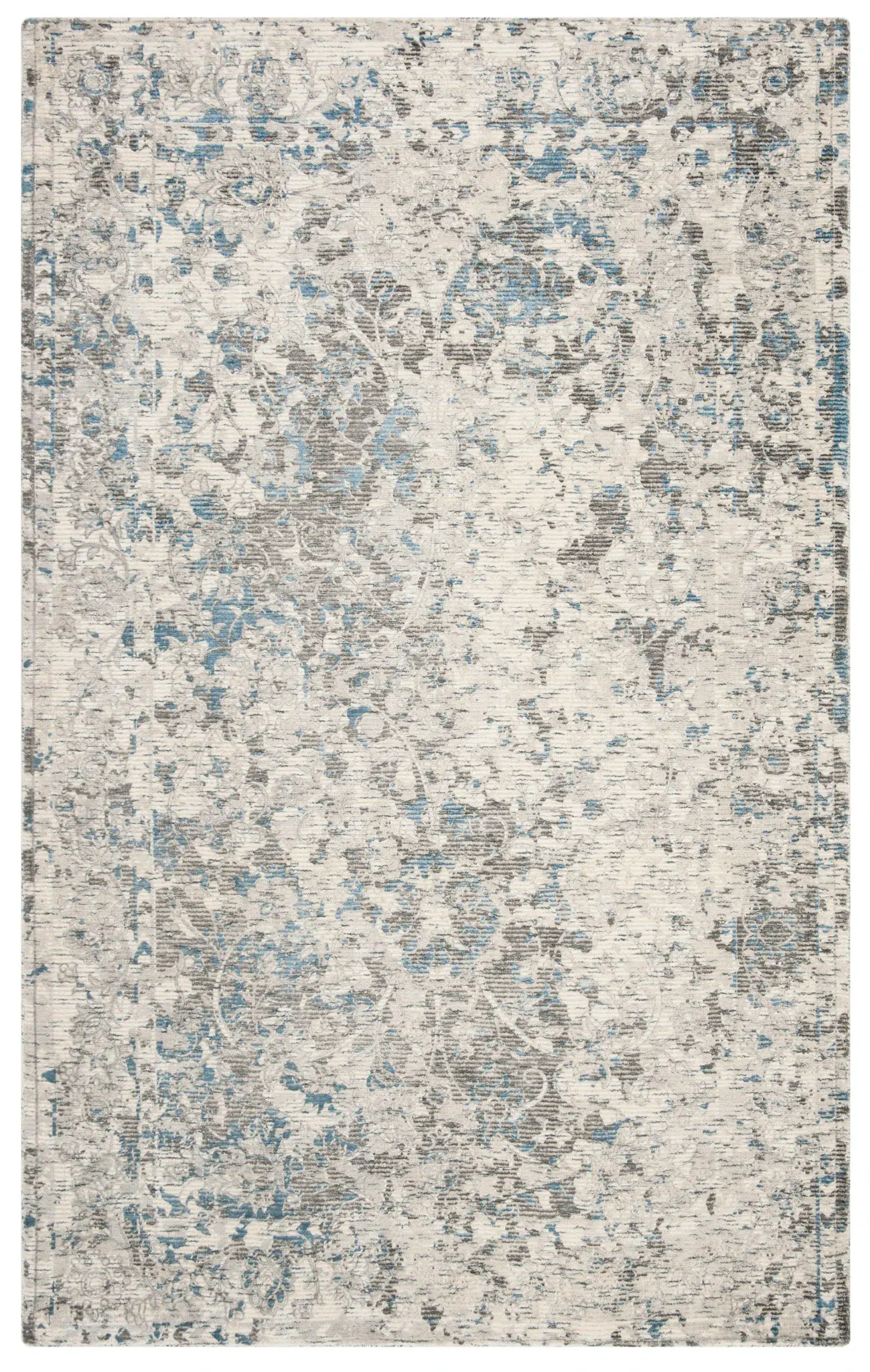 Mirage Distressed Floral Hand-Loomed Viscose Rug