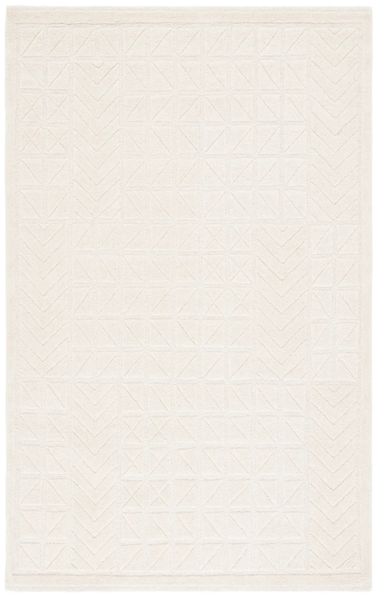 Mykonos Carved Geometric Hand-Tufted Wool Rug