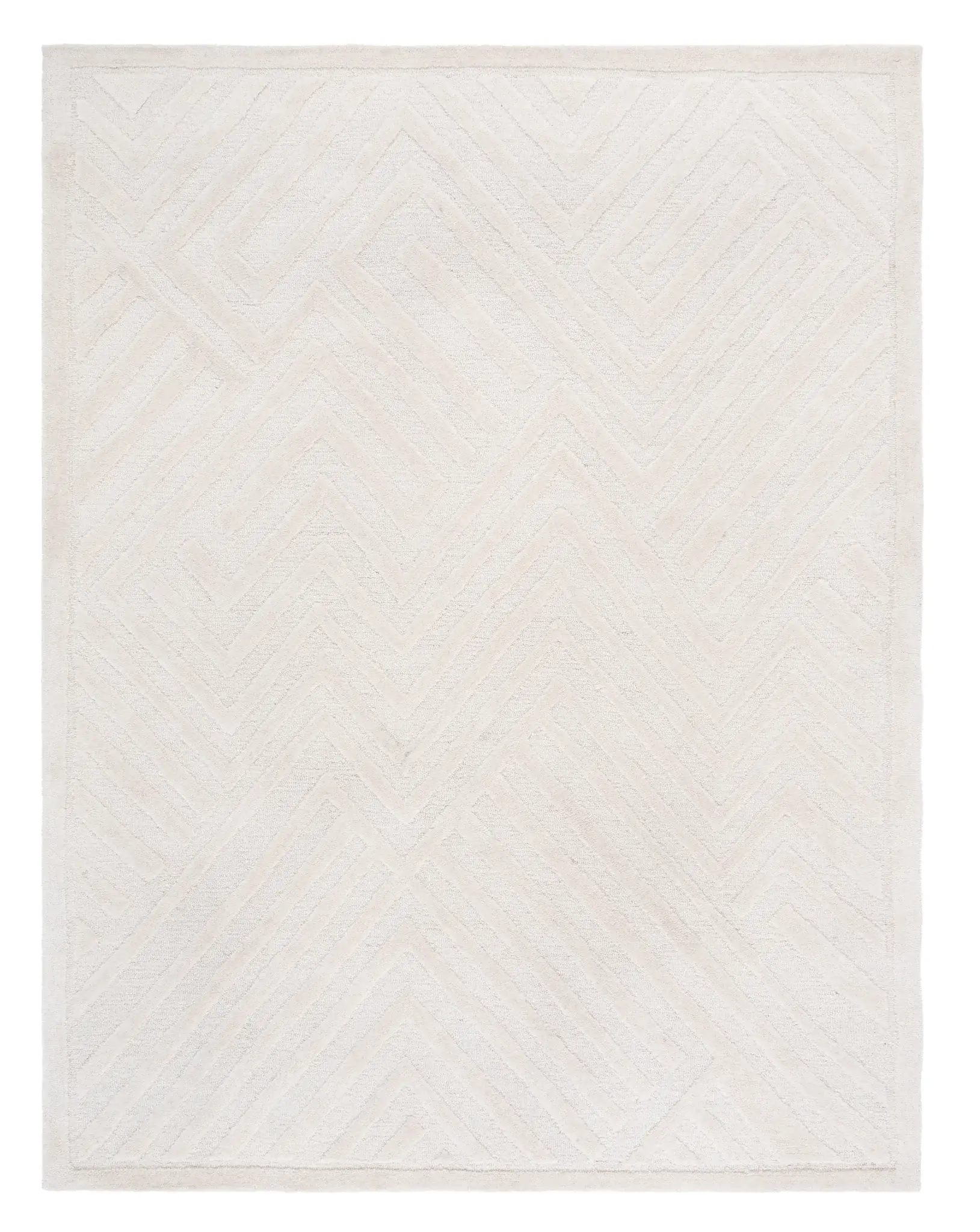 Mykonos Chevron Hand-Tufted Wool Rug