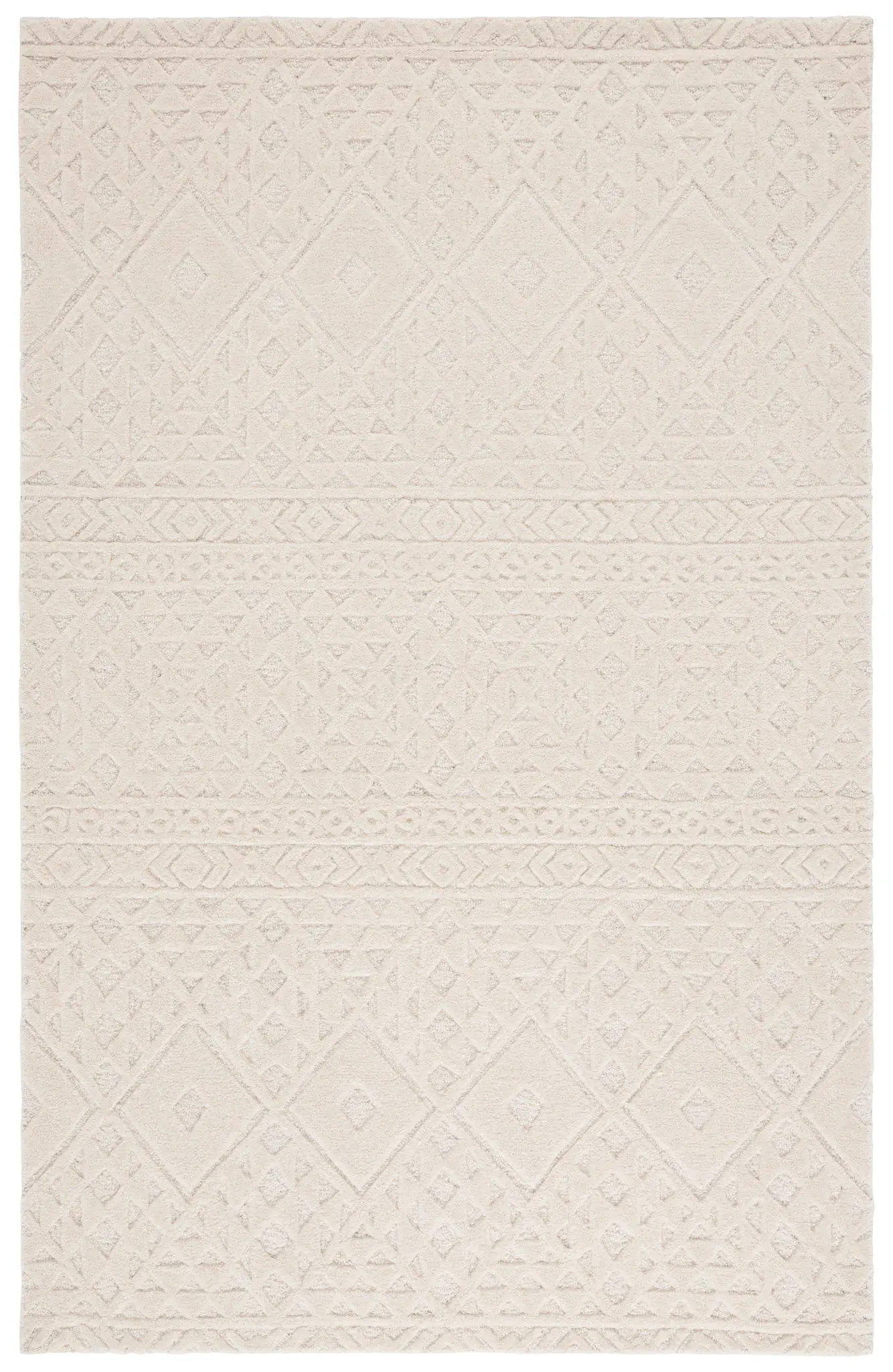 Mykonos Textured Diamond Hand-Tufted Wool Rug