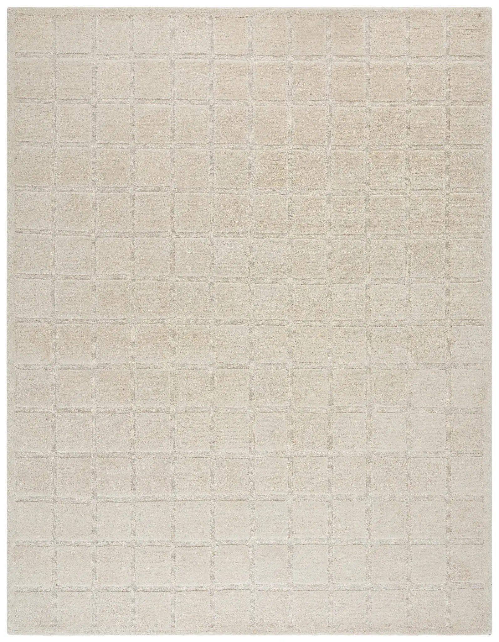 Mykonos Large-Scale Grid Hand-Tufted Wool Rug