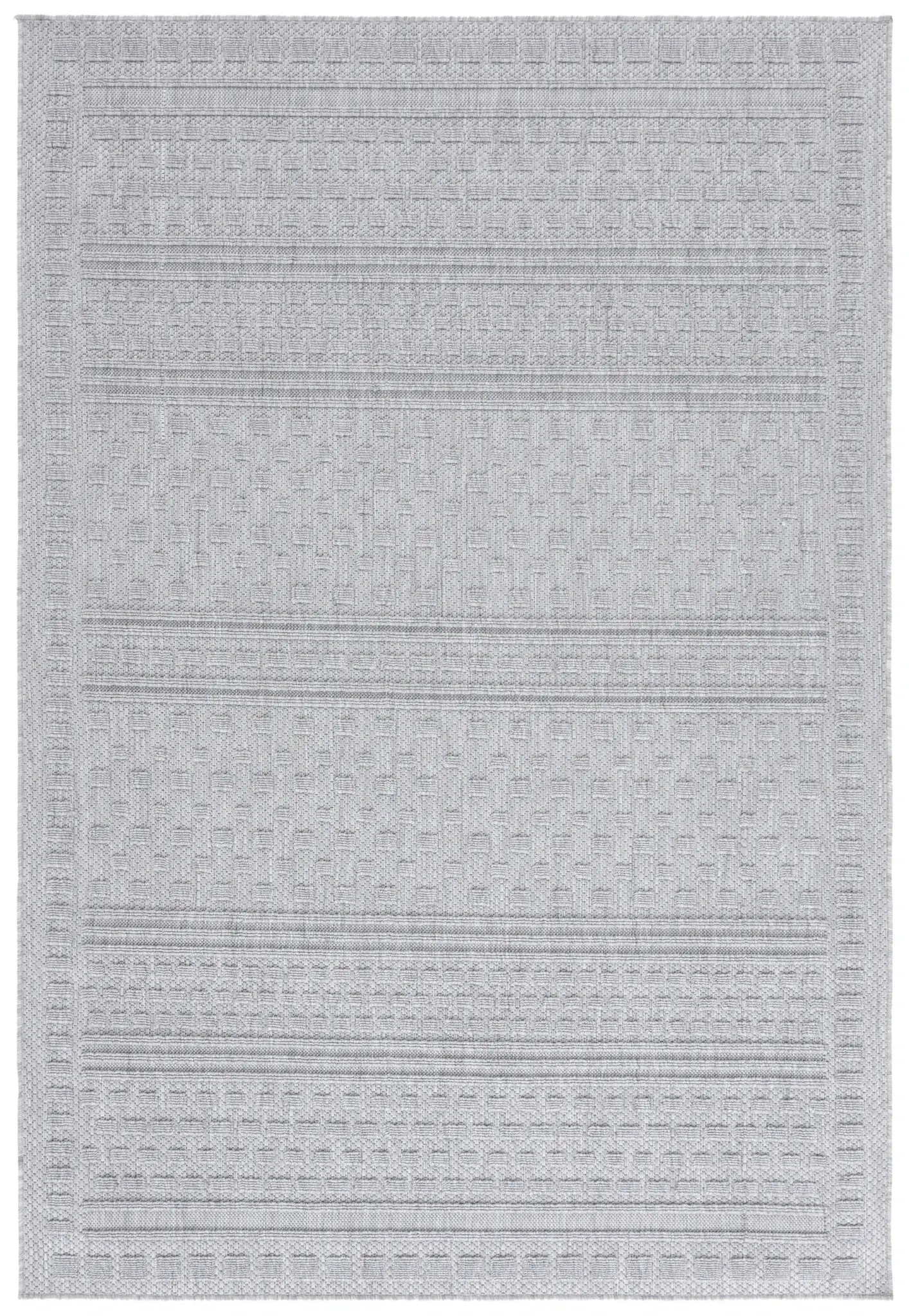 Milos Banded Block Outdoor Rug
