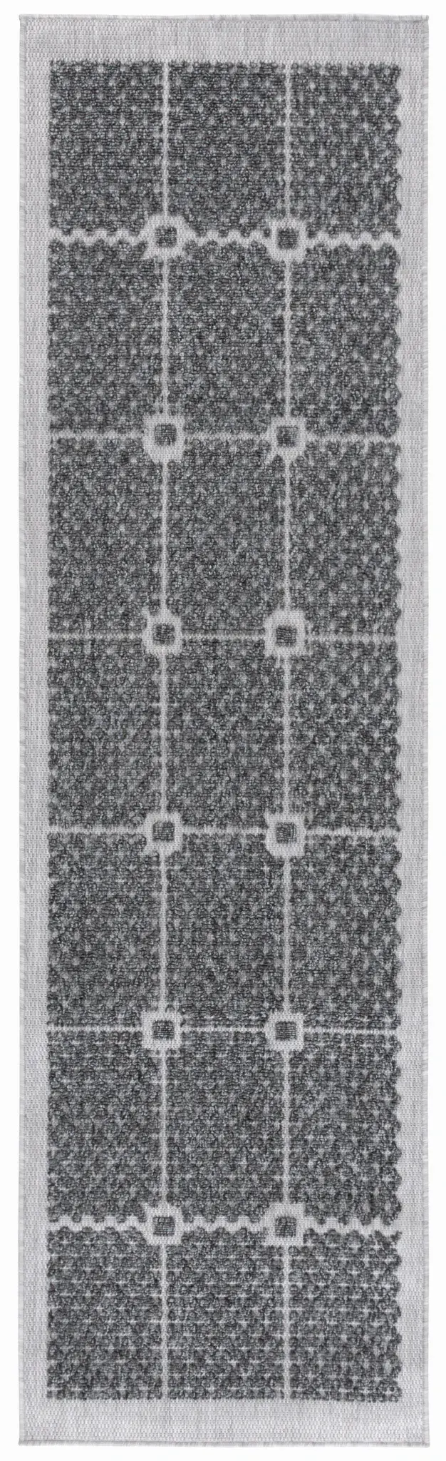 Milos Grid Border Outdoor Rug