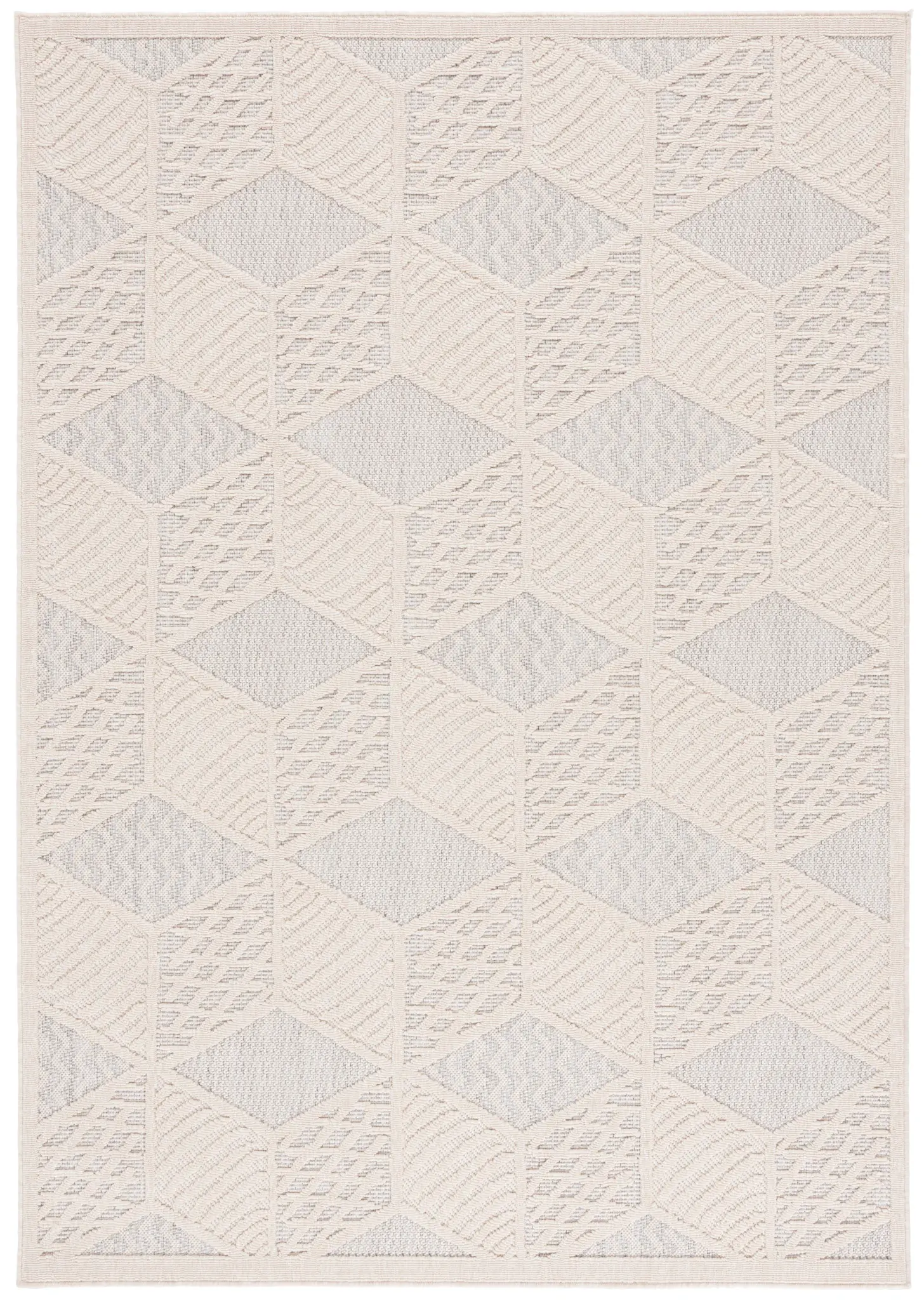 Milos Geometric Cube Outdoor Rug