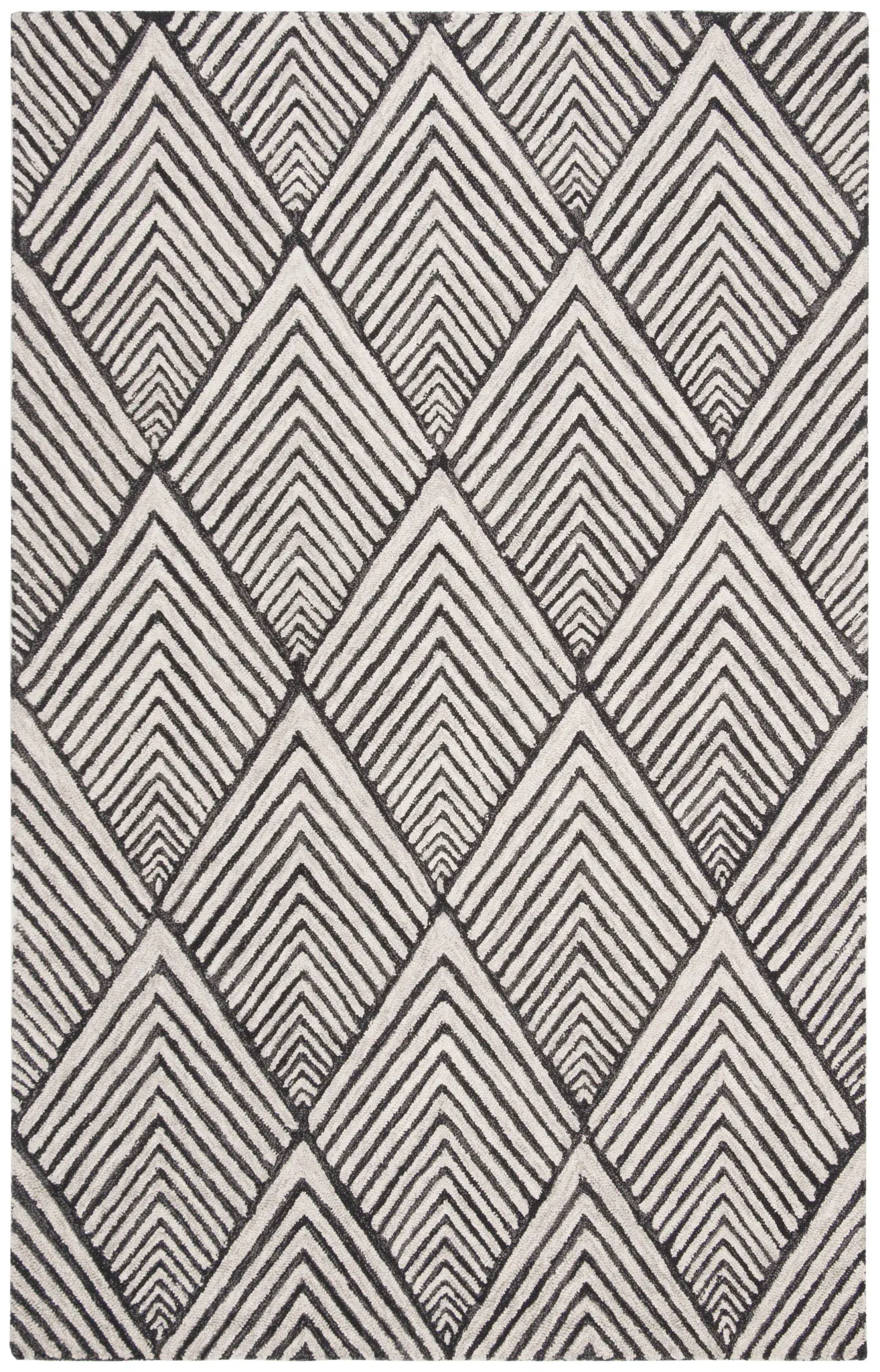Micro-Loop Chevron Hand-Tufted Wool Rug