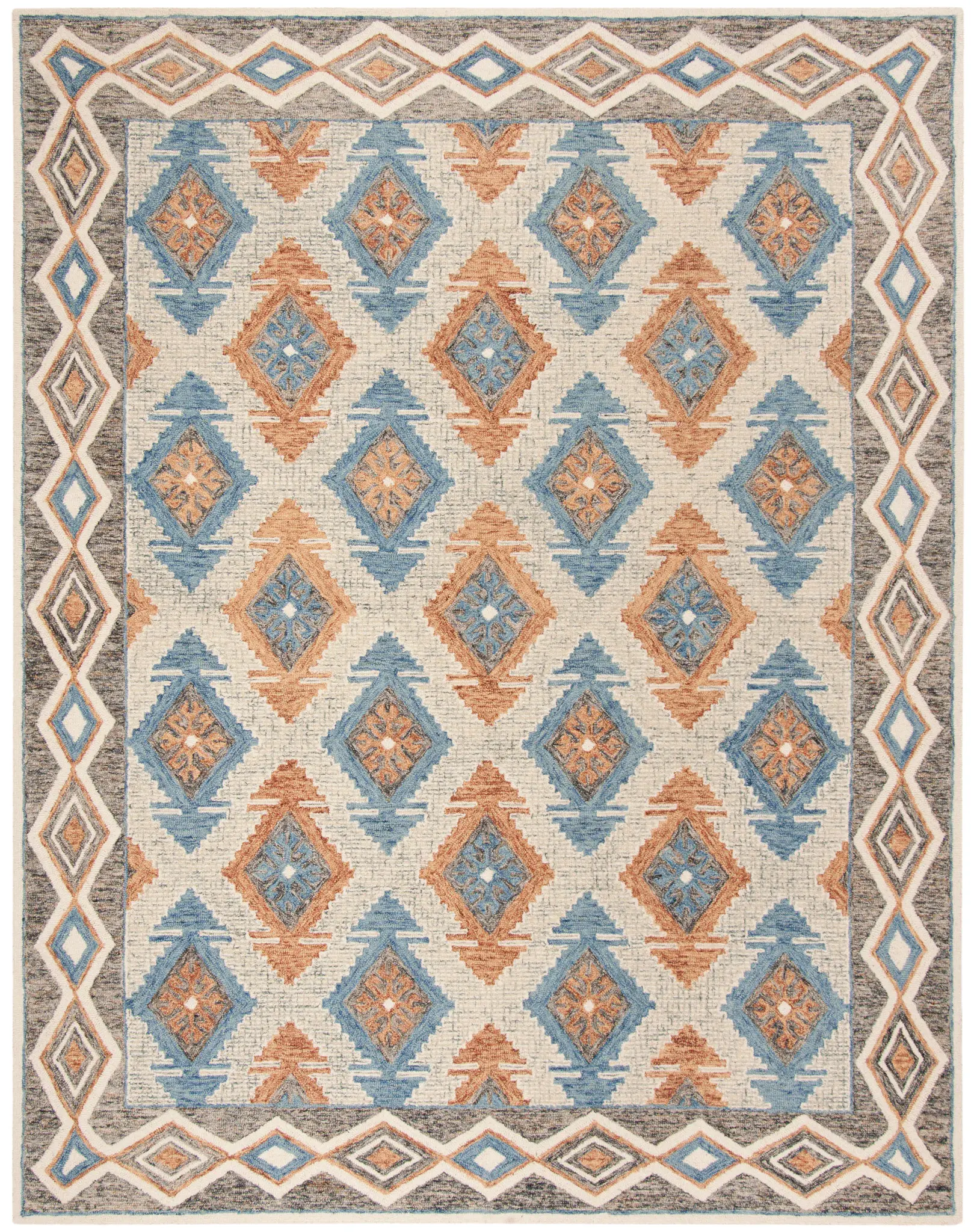 Micro-Loop Micro Loop Southwestern Diamond Hand-Tufted Wool Rug