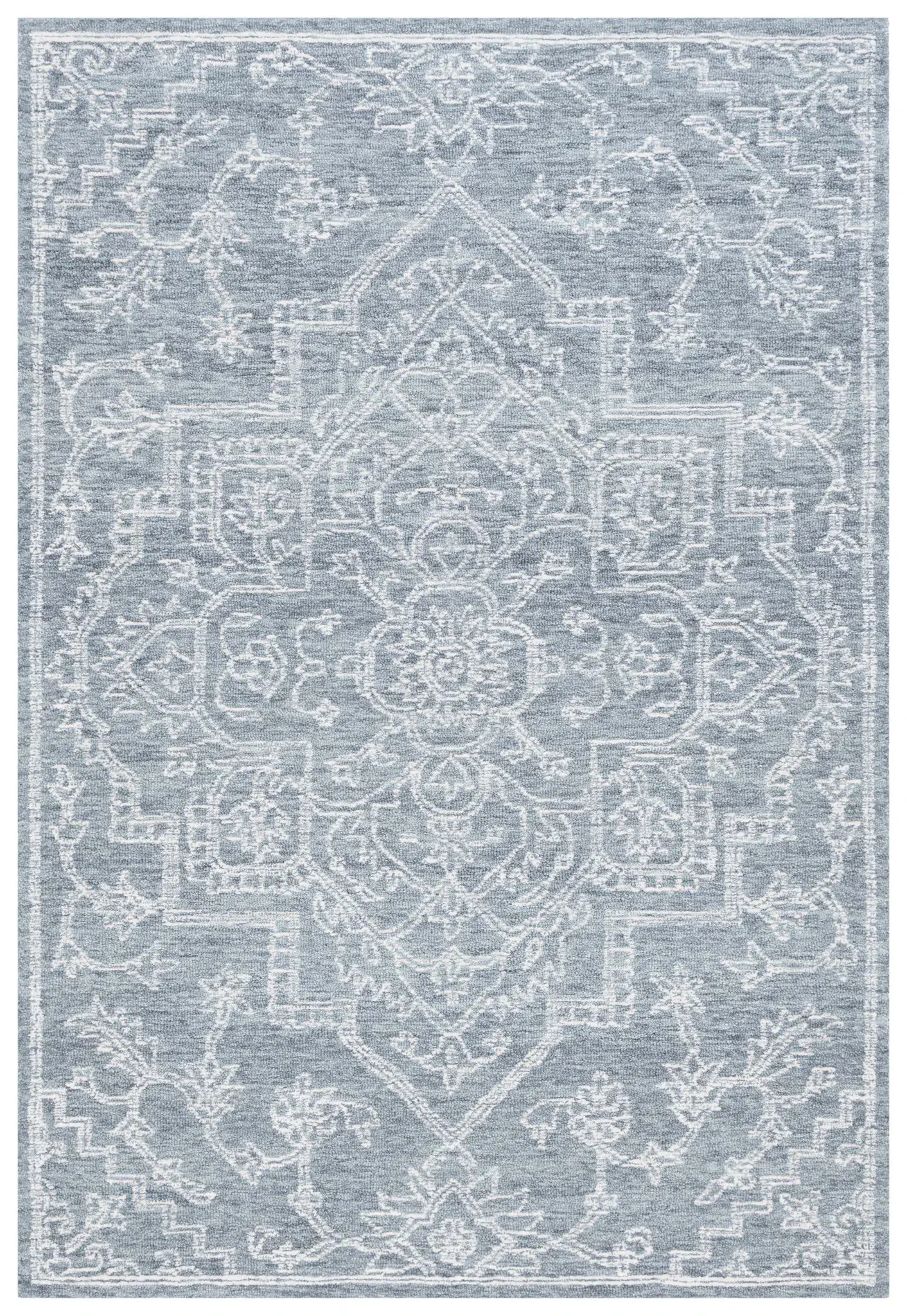 Micro-Loop Medallion Wool Rug