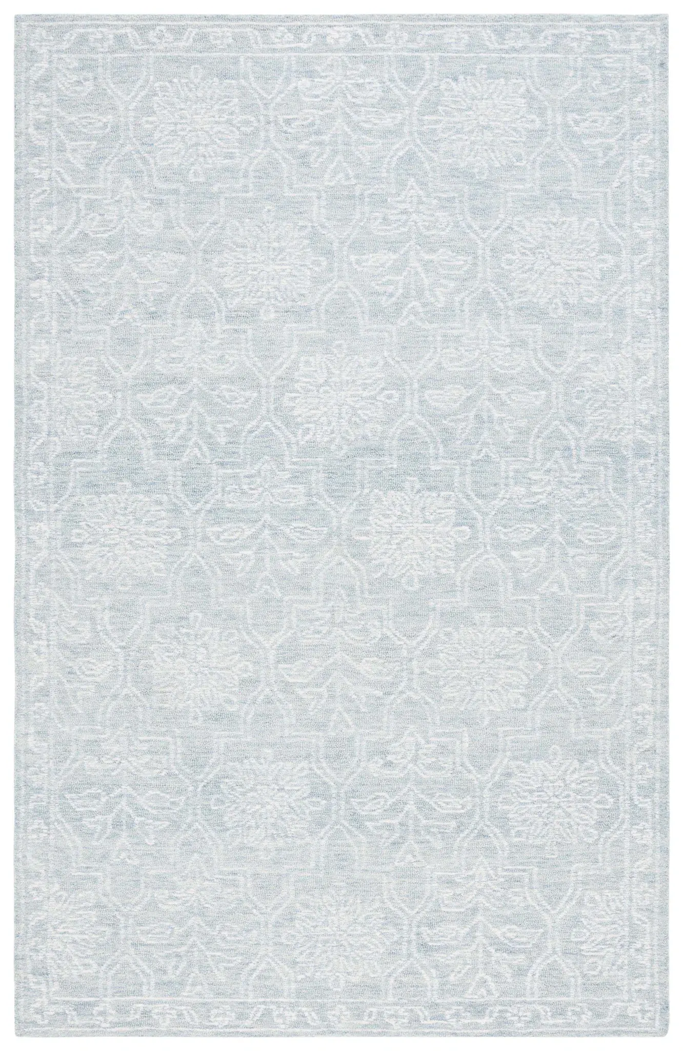 Micro-Loop Cambridge Floral Lattice Wool Rug