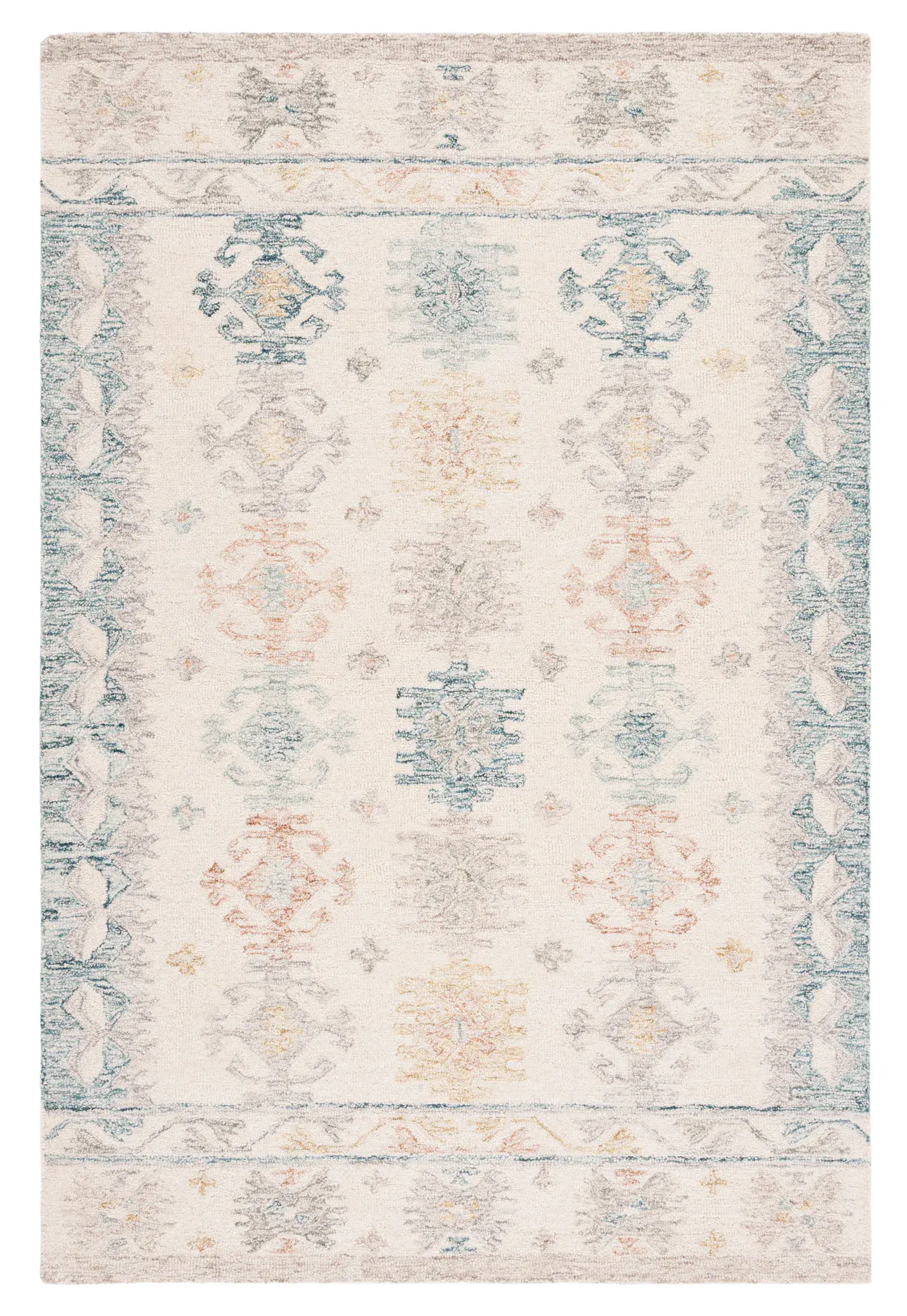 Micro-Loop Southwestern Geometric Hand-Tufted Wool Rug