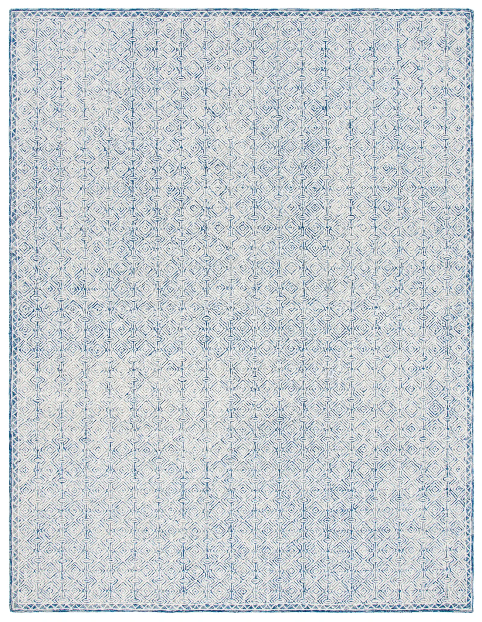 Micro-Loop Diamond Hand-Tufted Wool Rug