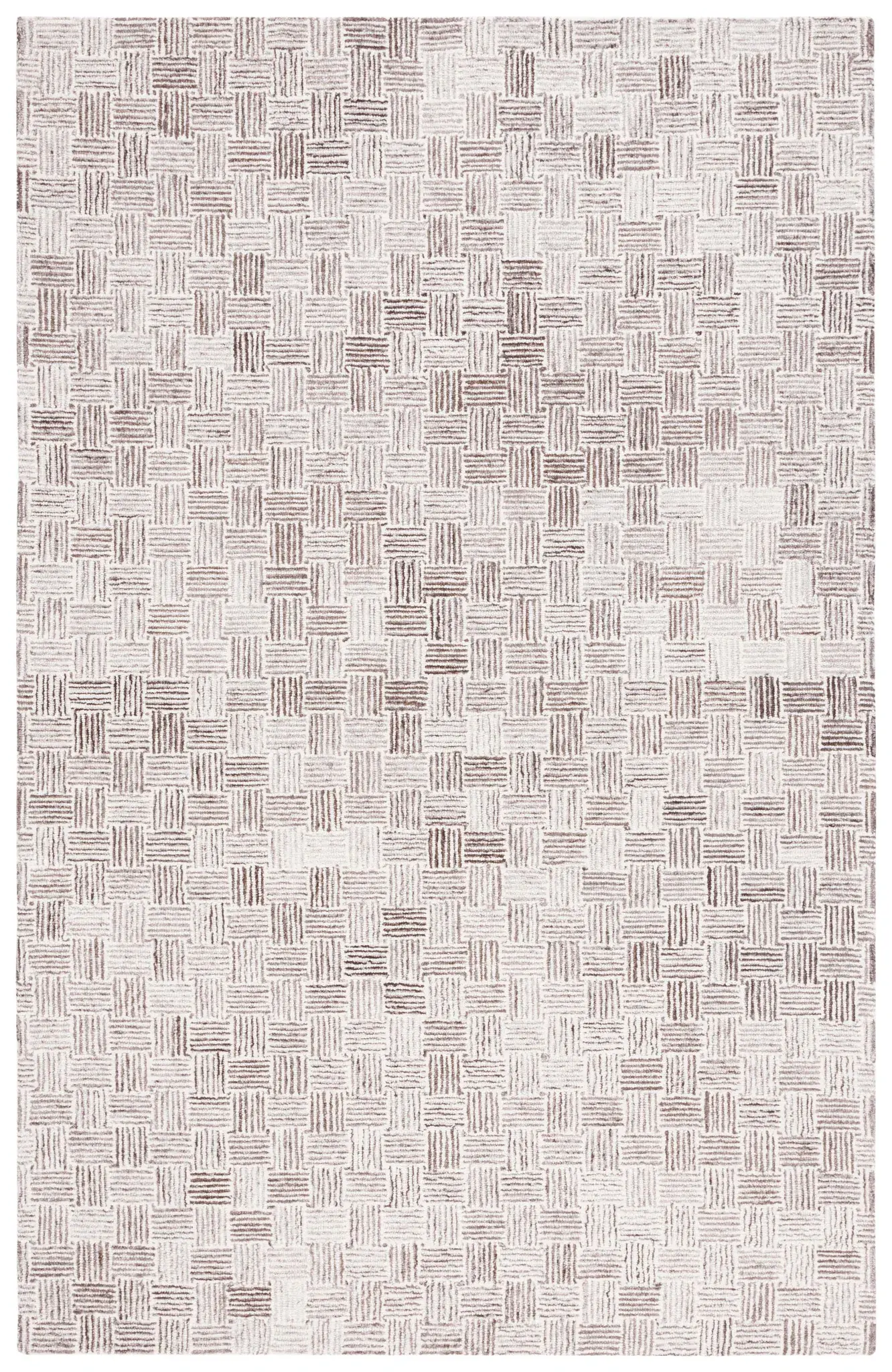 Micro-Loop Basketweave Hand-Tufted Wool Rug