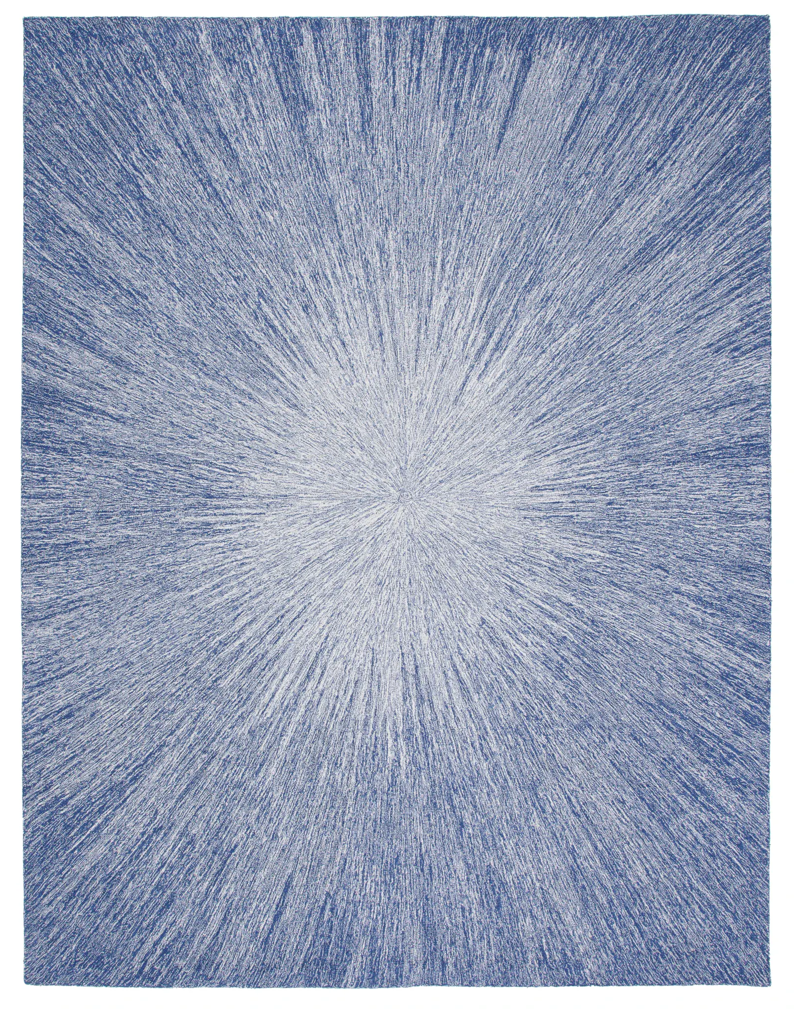 Micro-Loop Sunburst Hand-Tufted Wool Rug
