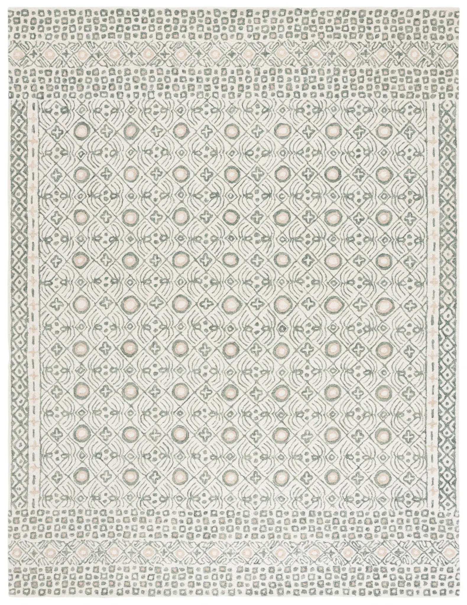 Micro-Loop Mosaic Hand-Tufted Wool Rug