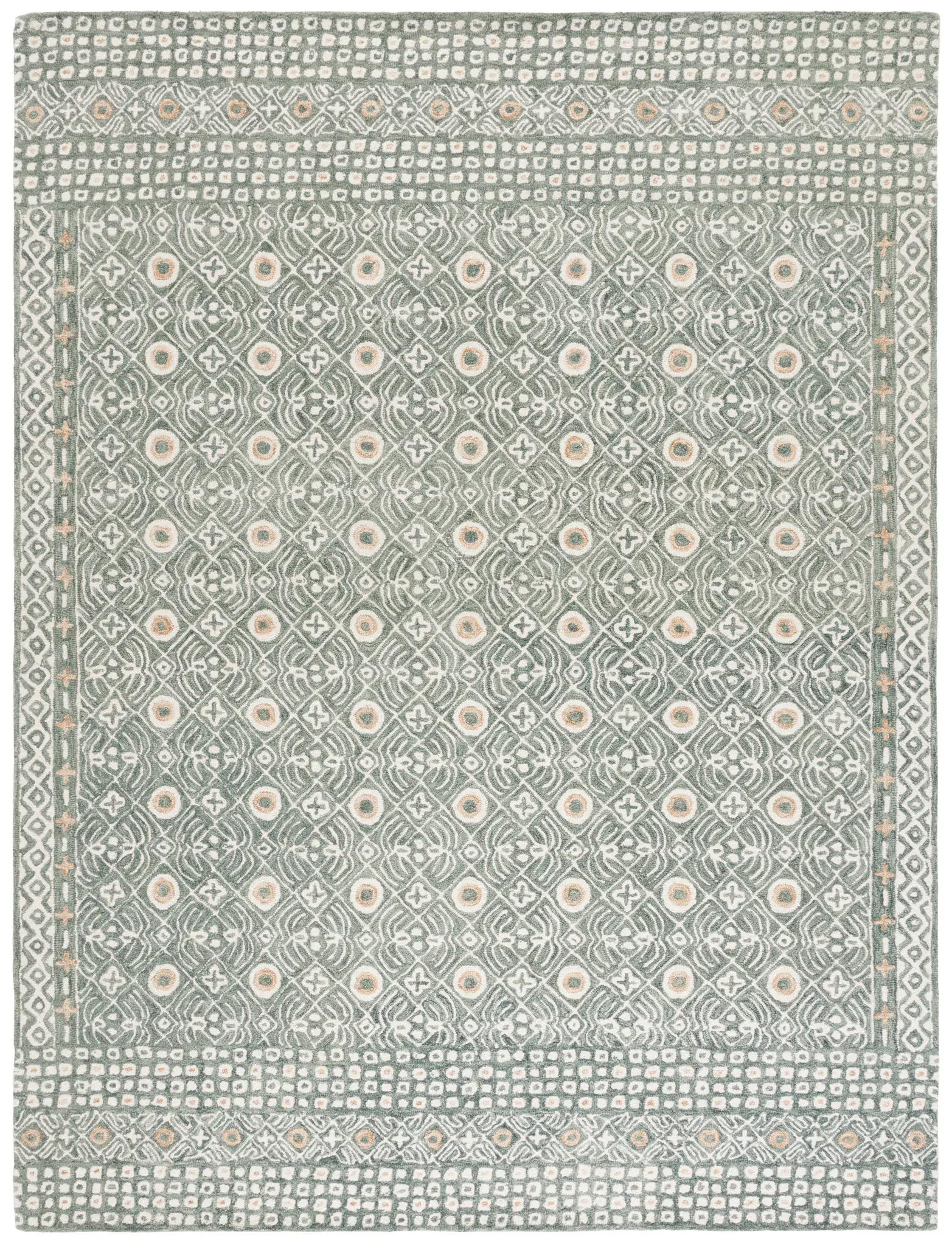 Micro-Loop Mosaic Hand-Tufted Wool Rug