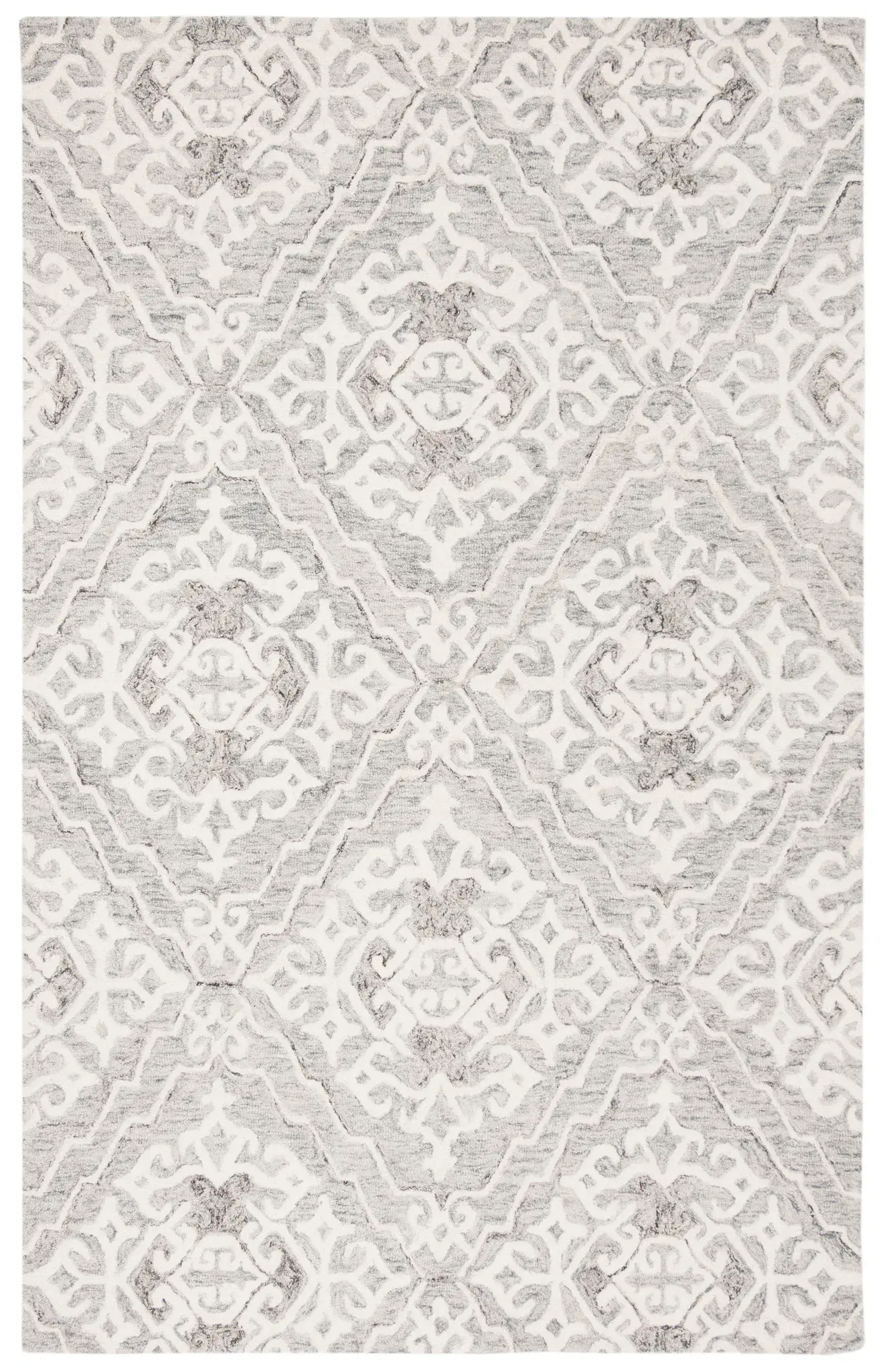 Micro-Loop Trellis Hand-Tufted Wool Rug