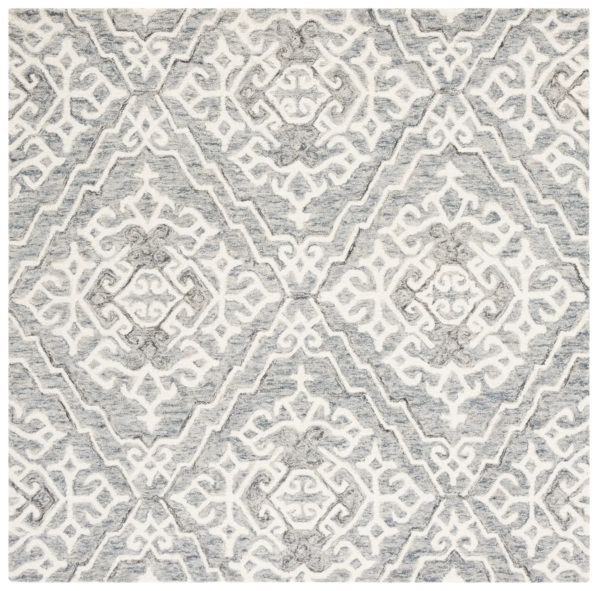 Micro-Loop Trellis Hand-Tufted Wool Rug