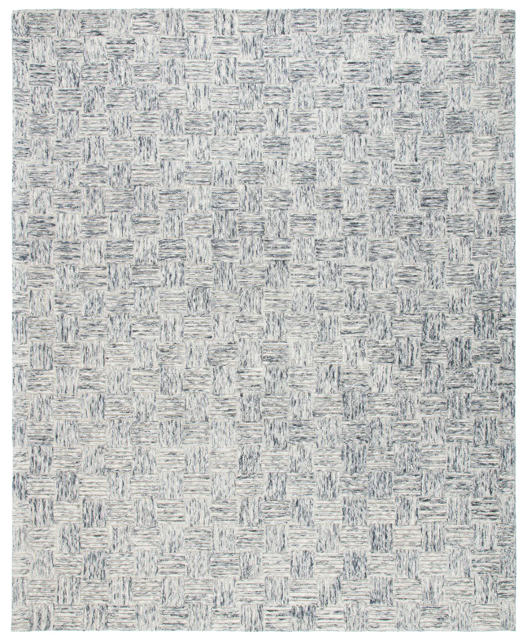 Micro-Loop Basketweave Hand-Tufted Wool Rug