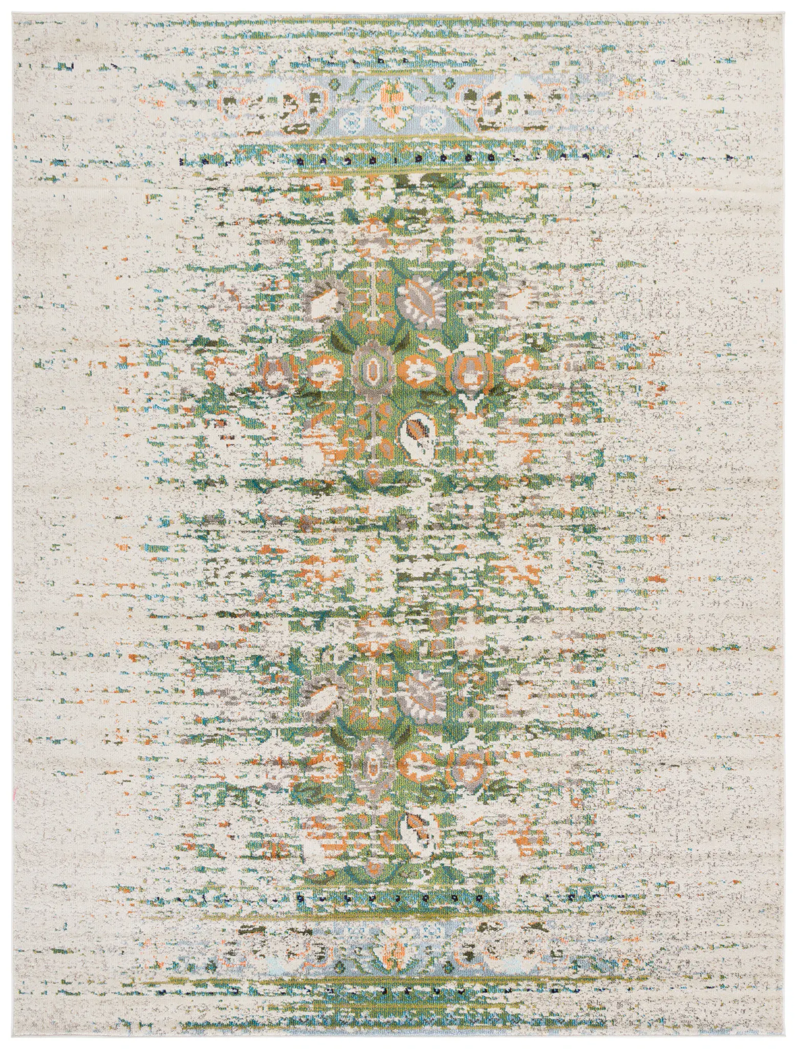 Monaco Distressed Striped Medallion Rug