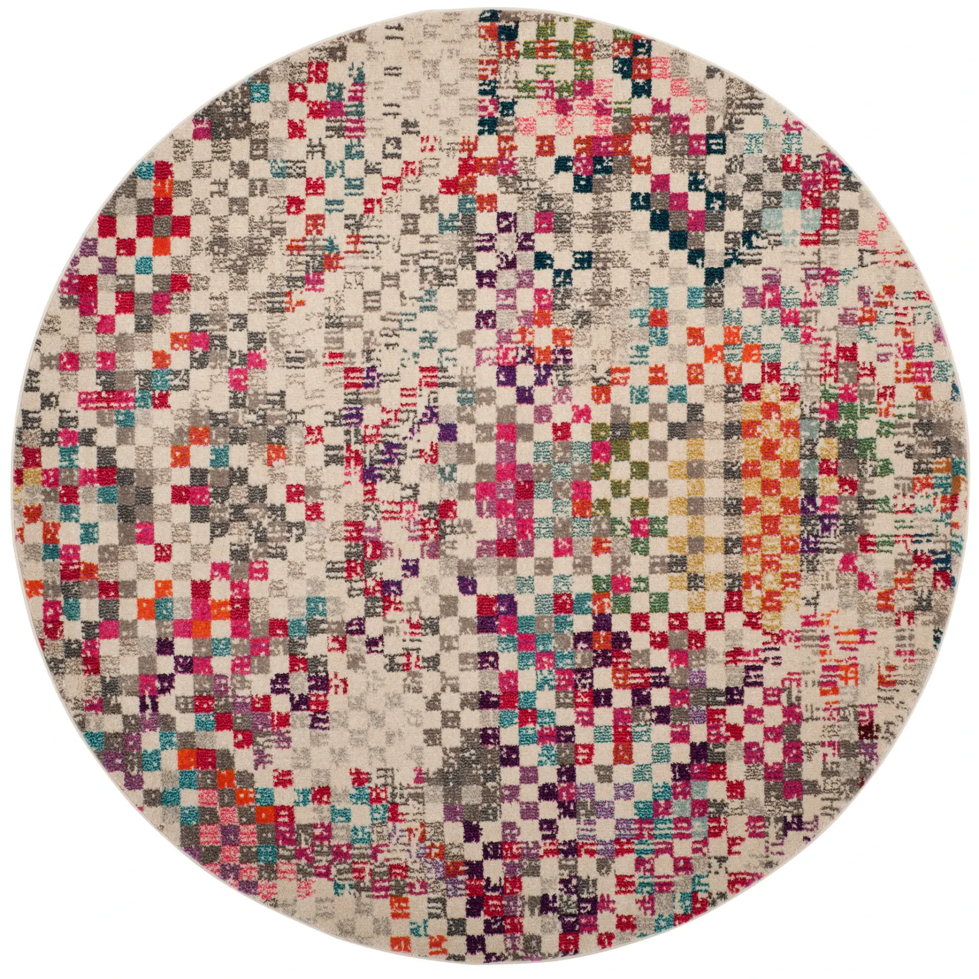 Monaco Checkered Grid Rug
