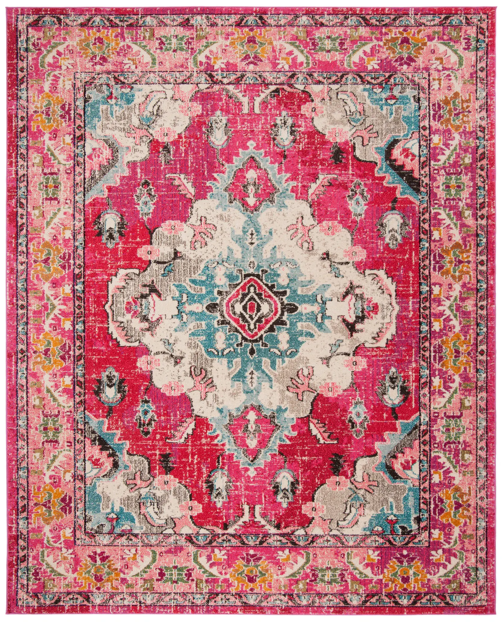 Monaco Distressed Medallion Rug