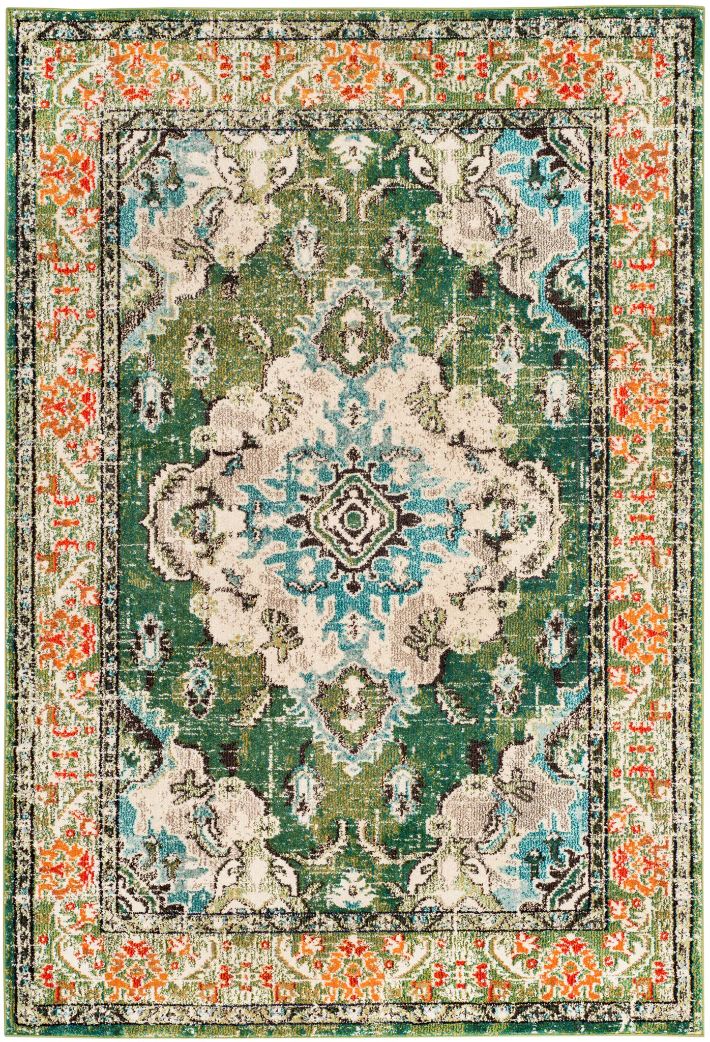 Monaco Distressed Medallion Rug