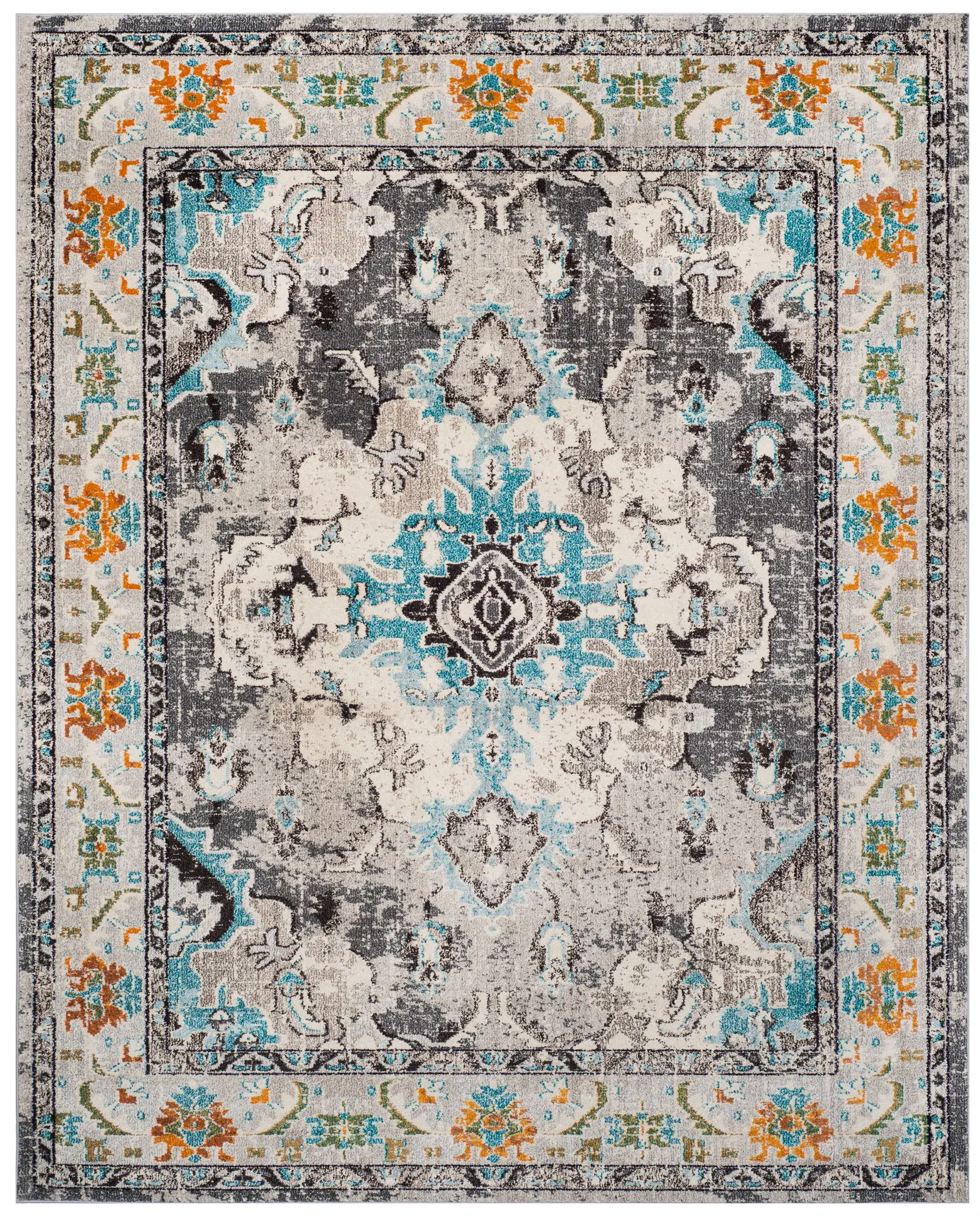 Monaco Distressed Medallion Rug