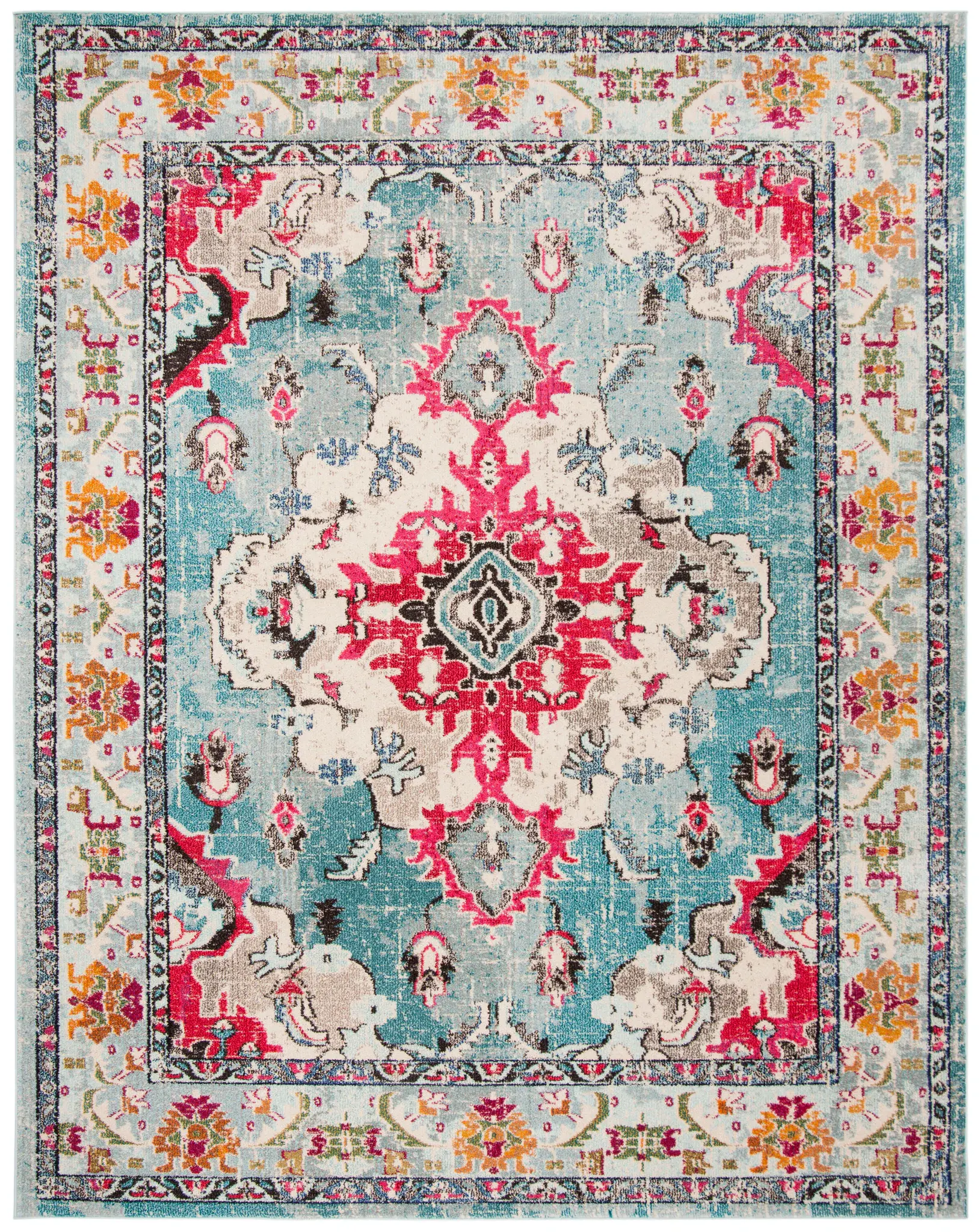 Monaco Distressed Medallion Rug