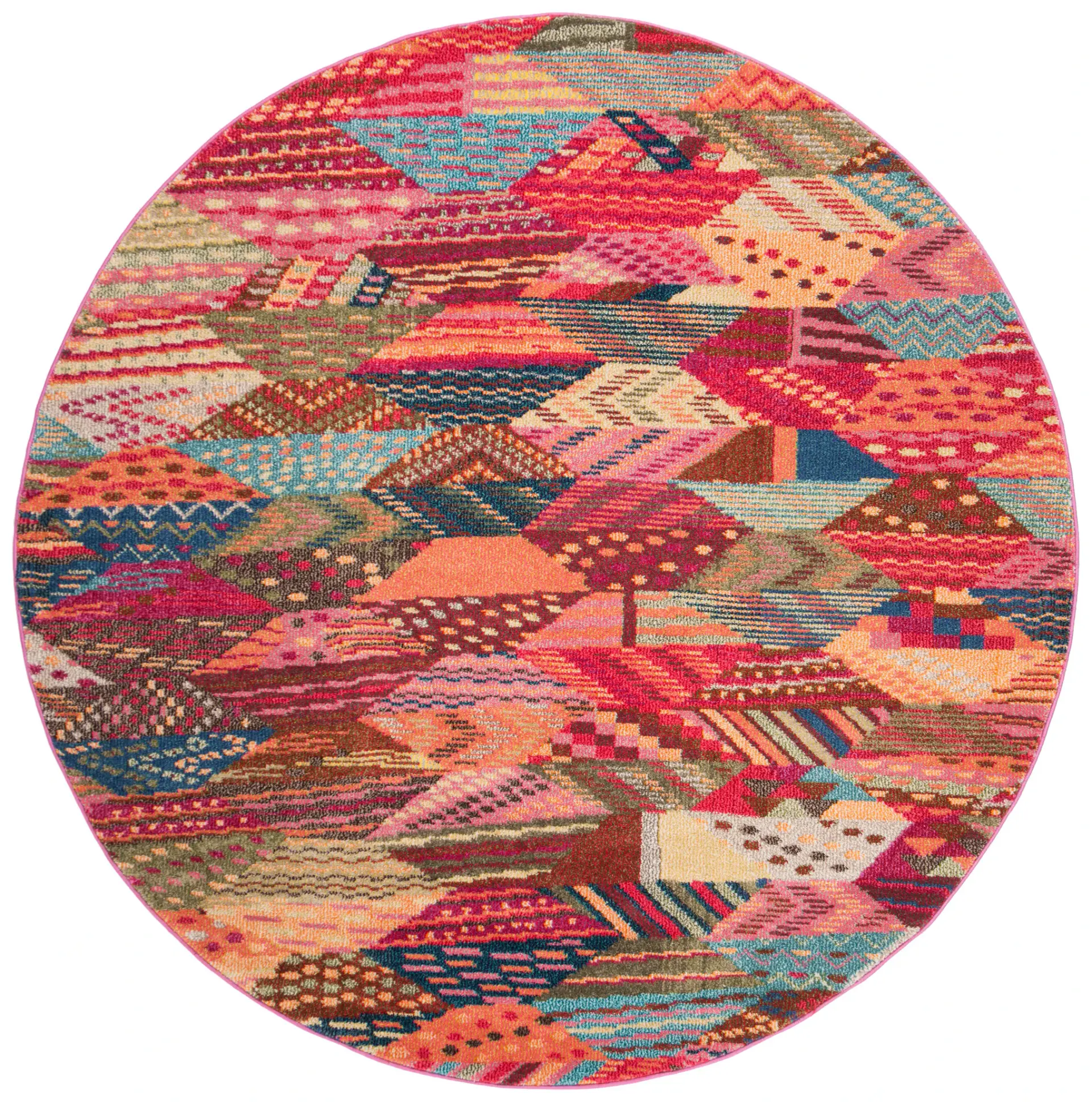 Monaco Patchwork Diamond Rug