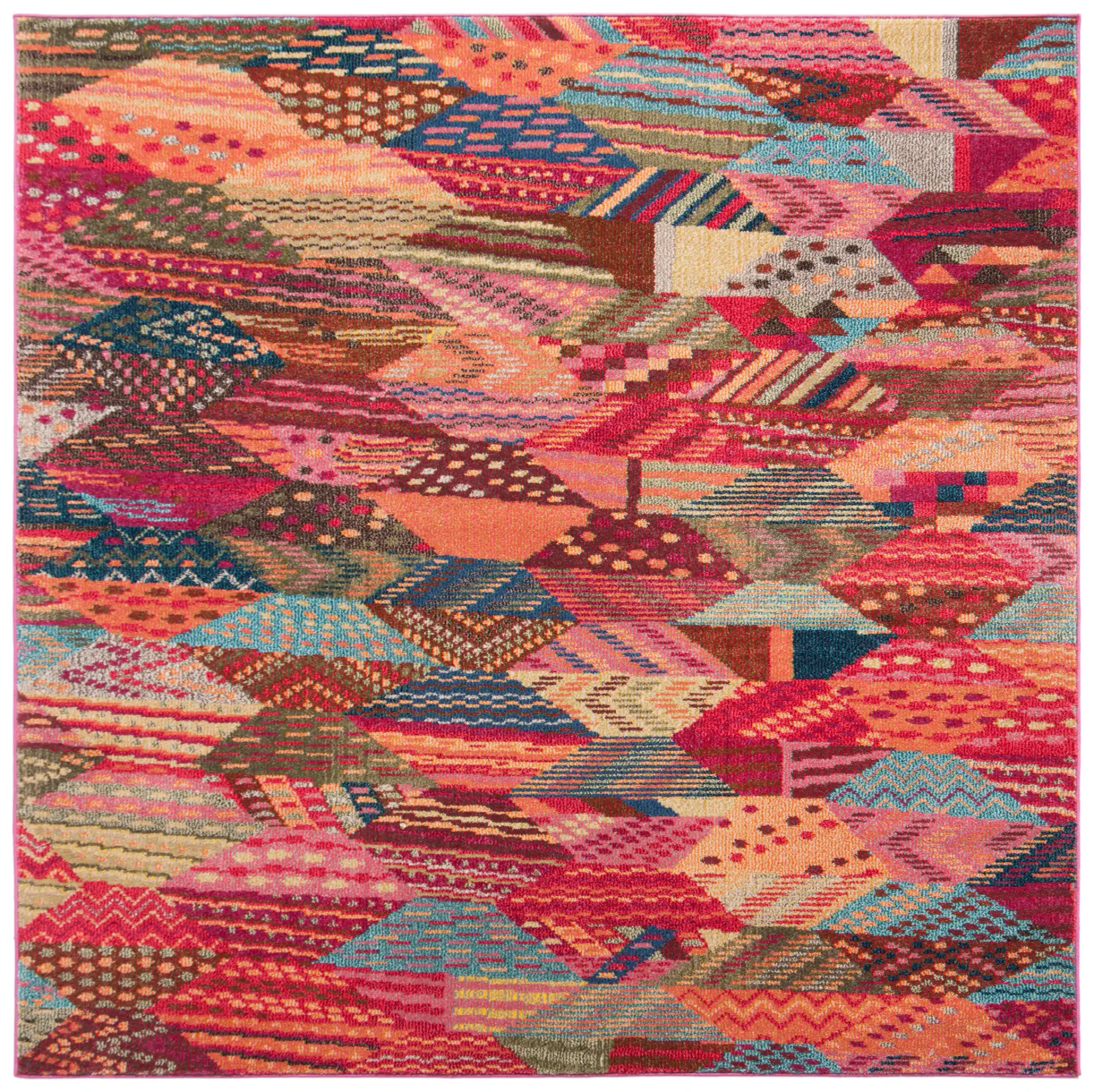 Monaco Patchwork Diamond Rug