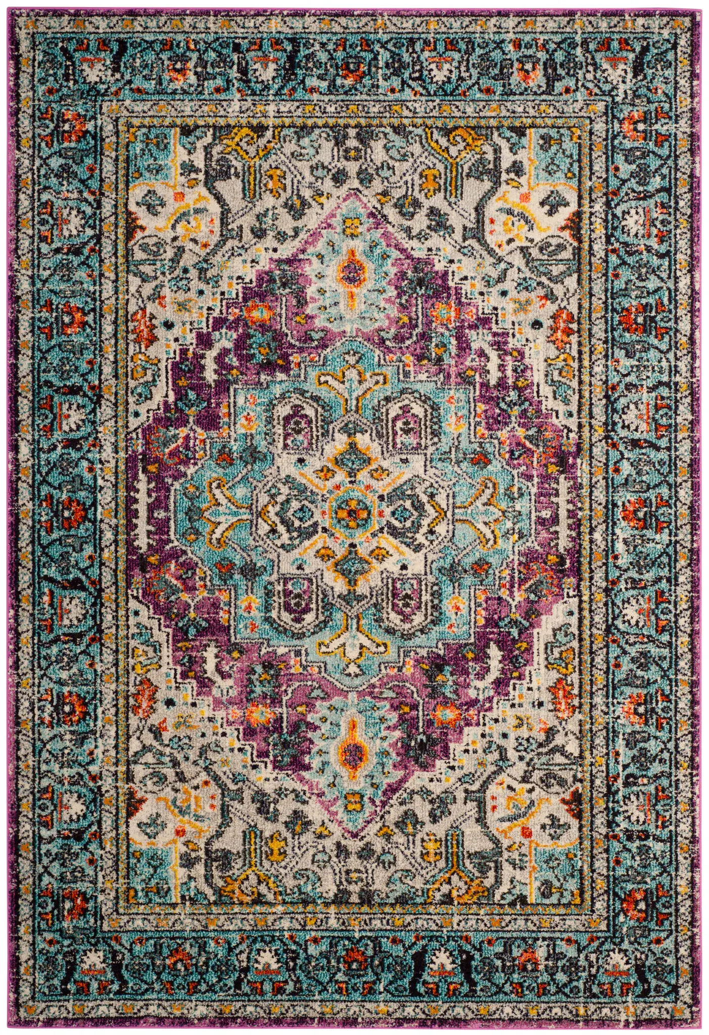 Monaco Traditional Medallion Bordered Rug