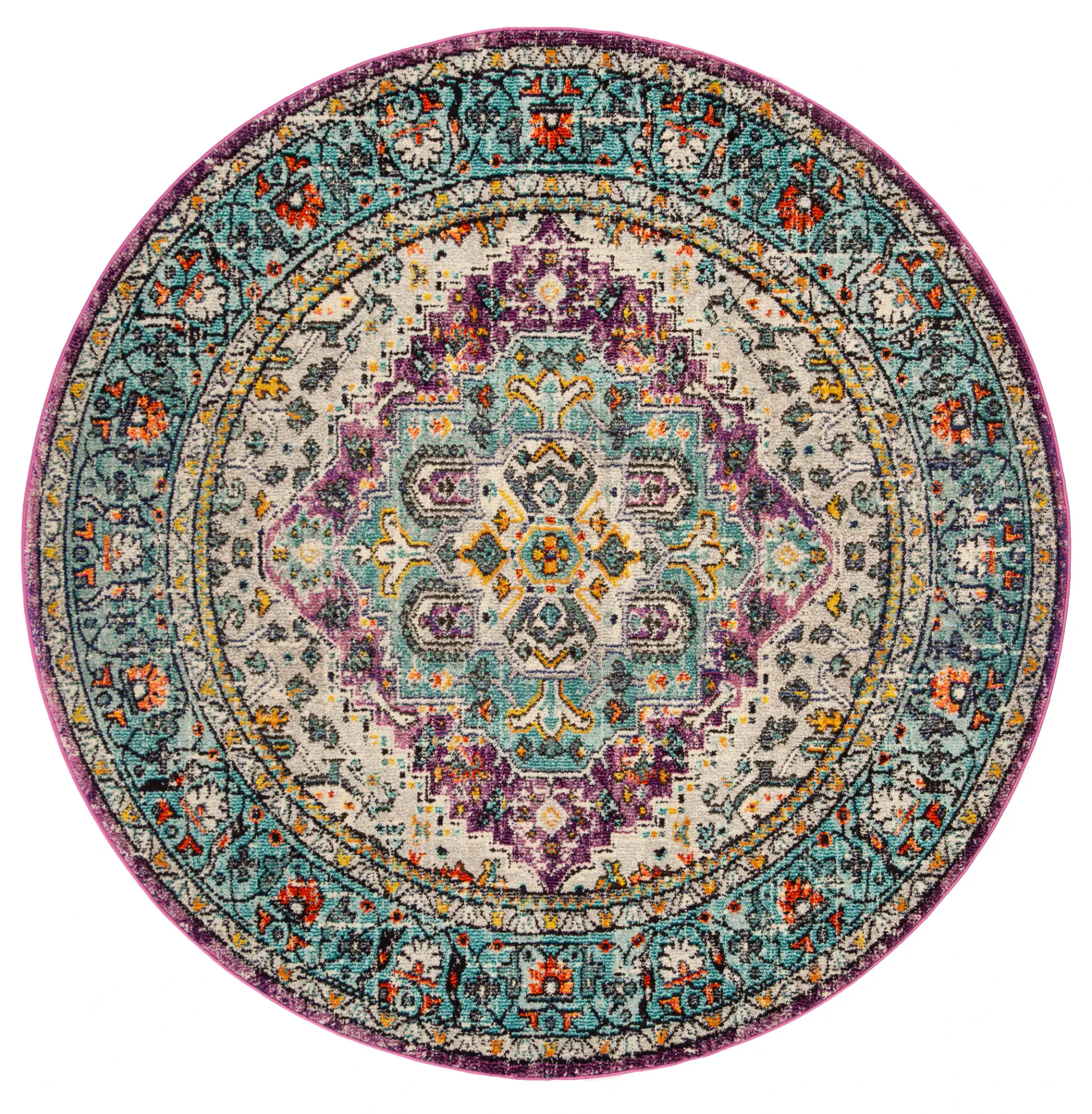 Monaco Traditional Medallion Bordered Rug