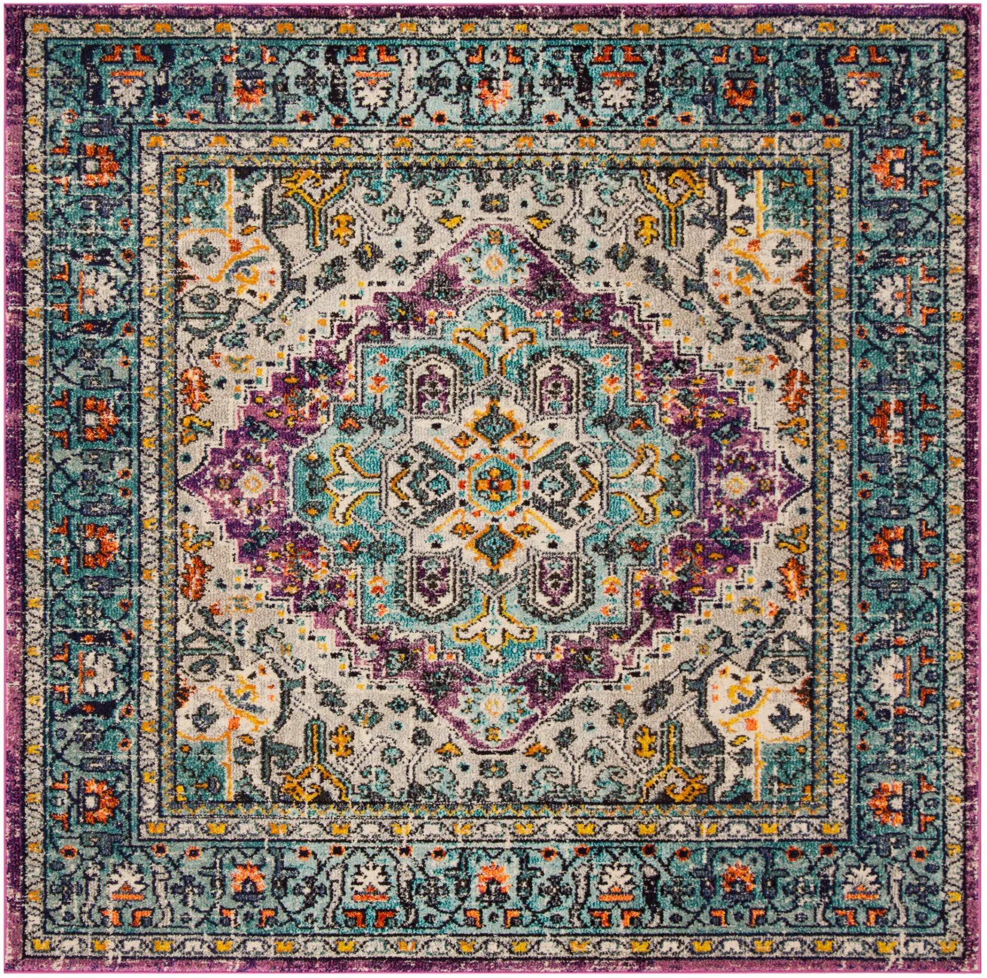 Monaco Traditional Medallion Bordered Rug