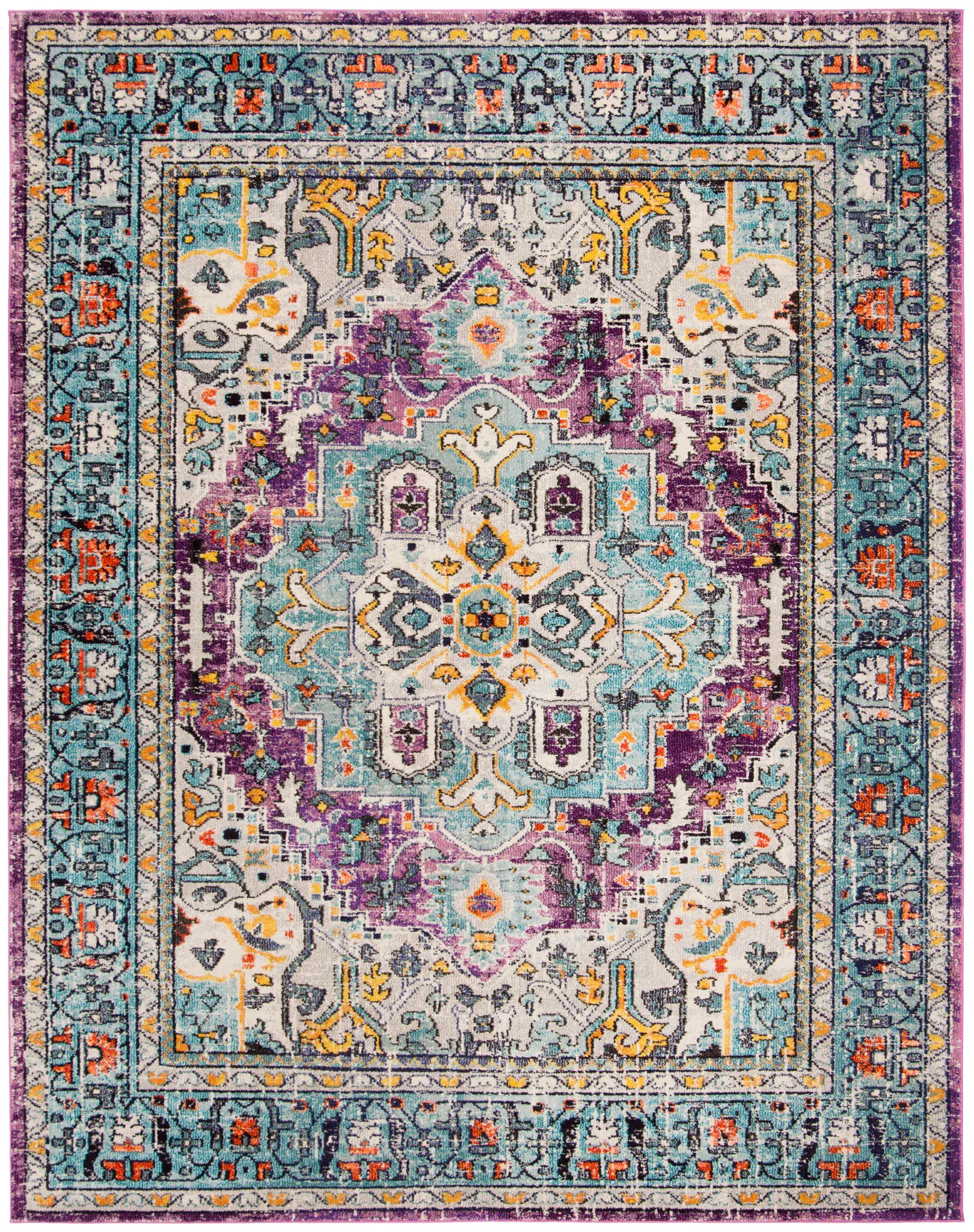 Monaco Traditional Medallion Bordered Rug